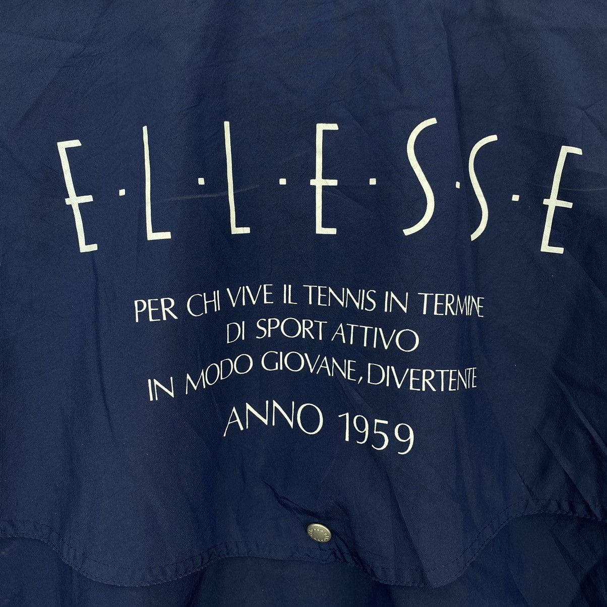 Ellesse Vintage 90s ELLESSE ANNO 1959 Navy Bomber Jacket Size US L / EU 52-54 / 3 - 2 Thumbnail