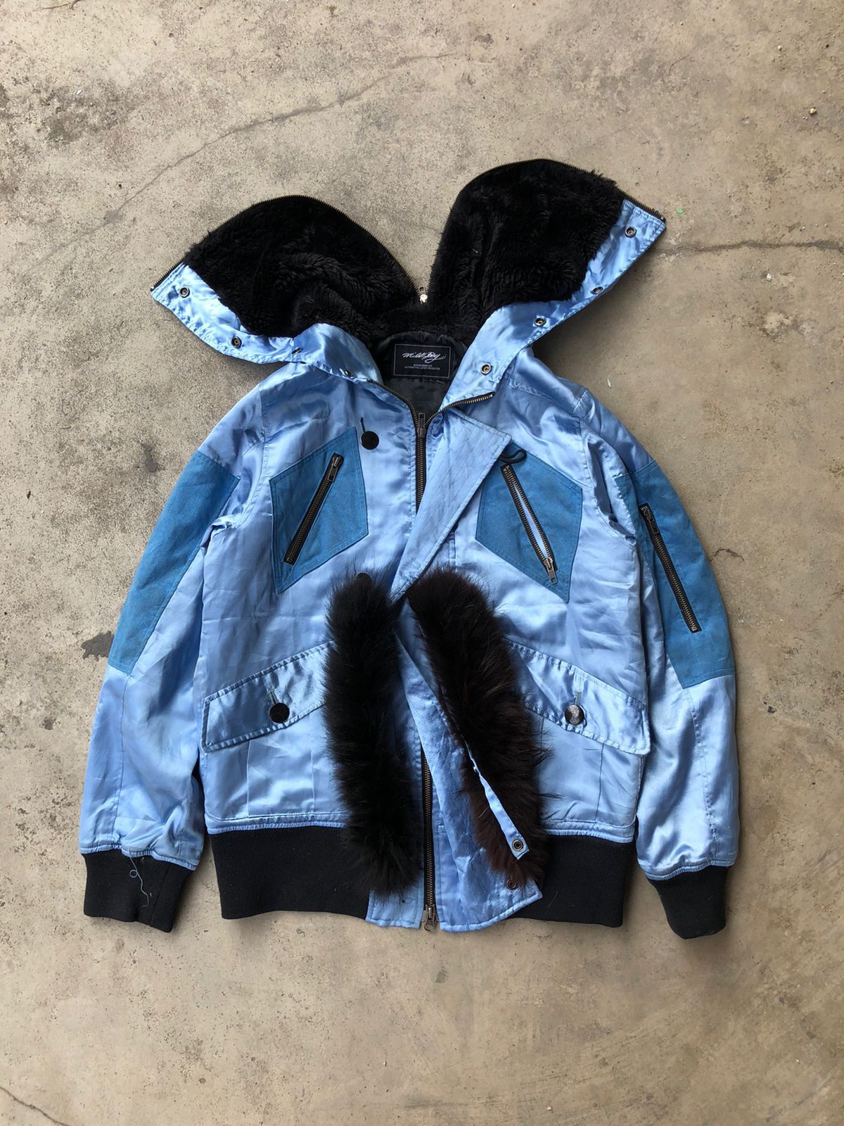 If Six Was Nine × Le Grande Bleu (L.G.B.) Milkboy Alien Fur Jacket 
