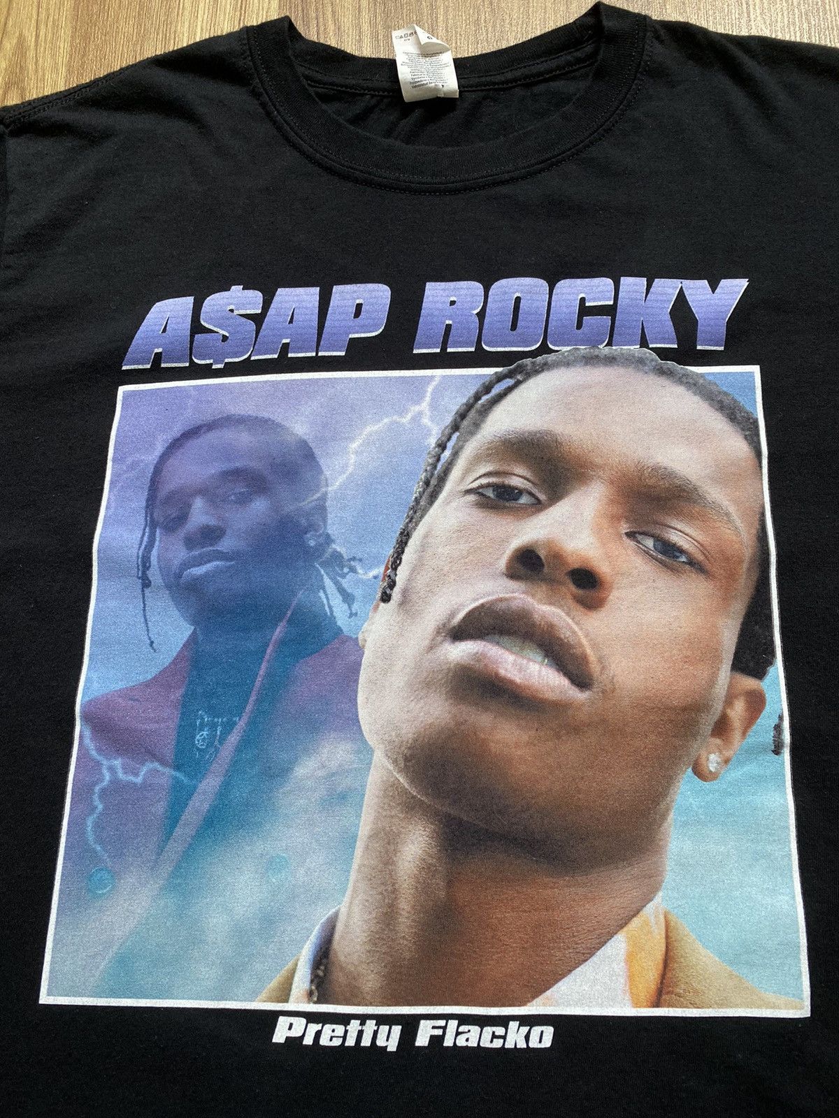 Rap Tees Y2K ASAP Rocky Rap T Shirt Tee Pretty Flacko Size US L / EU 52-54 / 3 - 2 Thumbnail