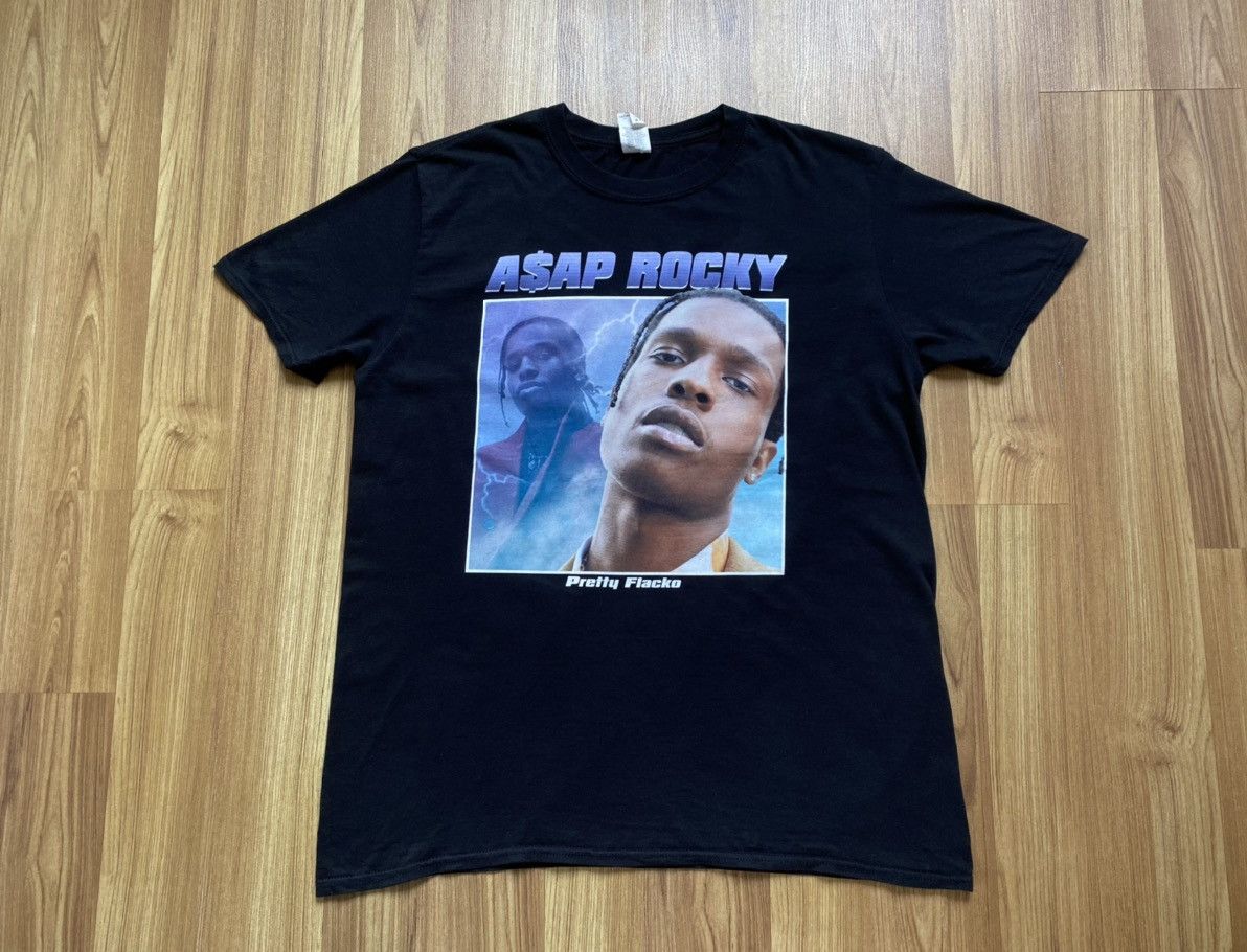 Rap Tees Y2K ASAP Rocky Rap T Shirt Tee Pretty Flacko Size US L / EU 52-54 / 3 - 1 Thumbnail