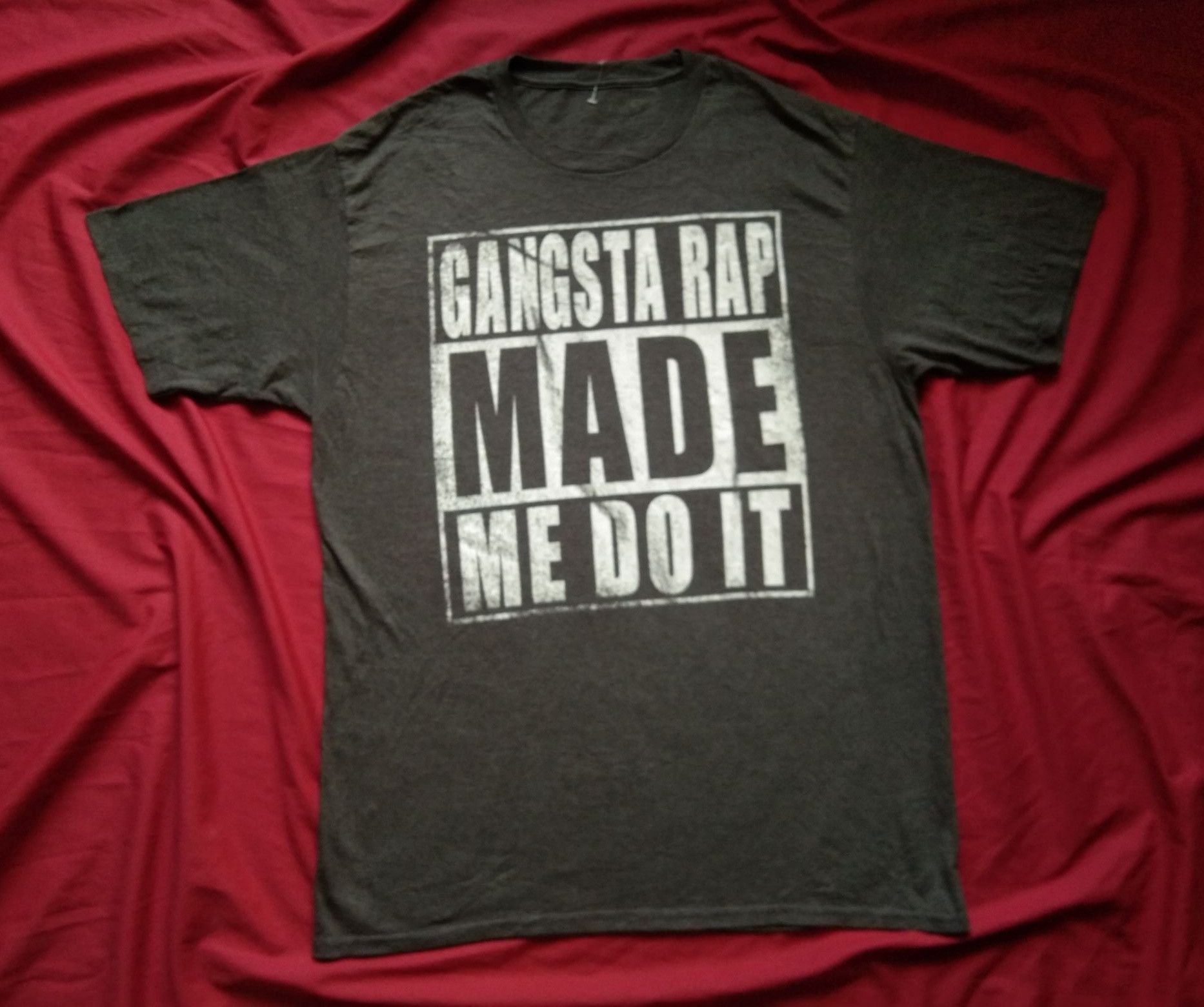 Rap Tees Gangsta Rap Made Me Do It / Ice Cube tshirt raptees Size US L / EU 52-54 / 3 - 2 Thumbnail