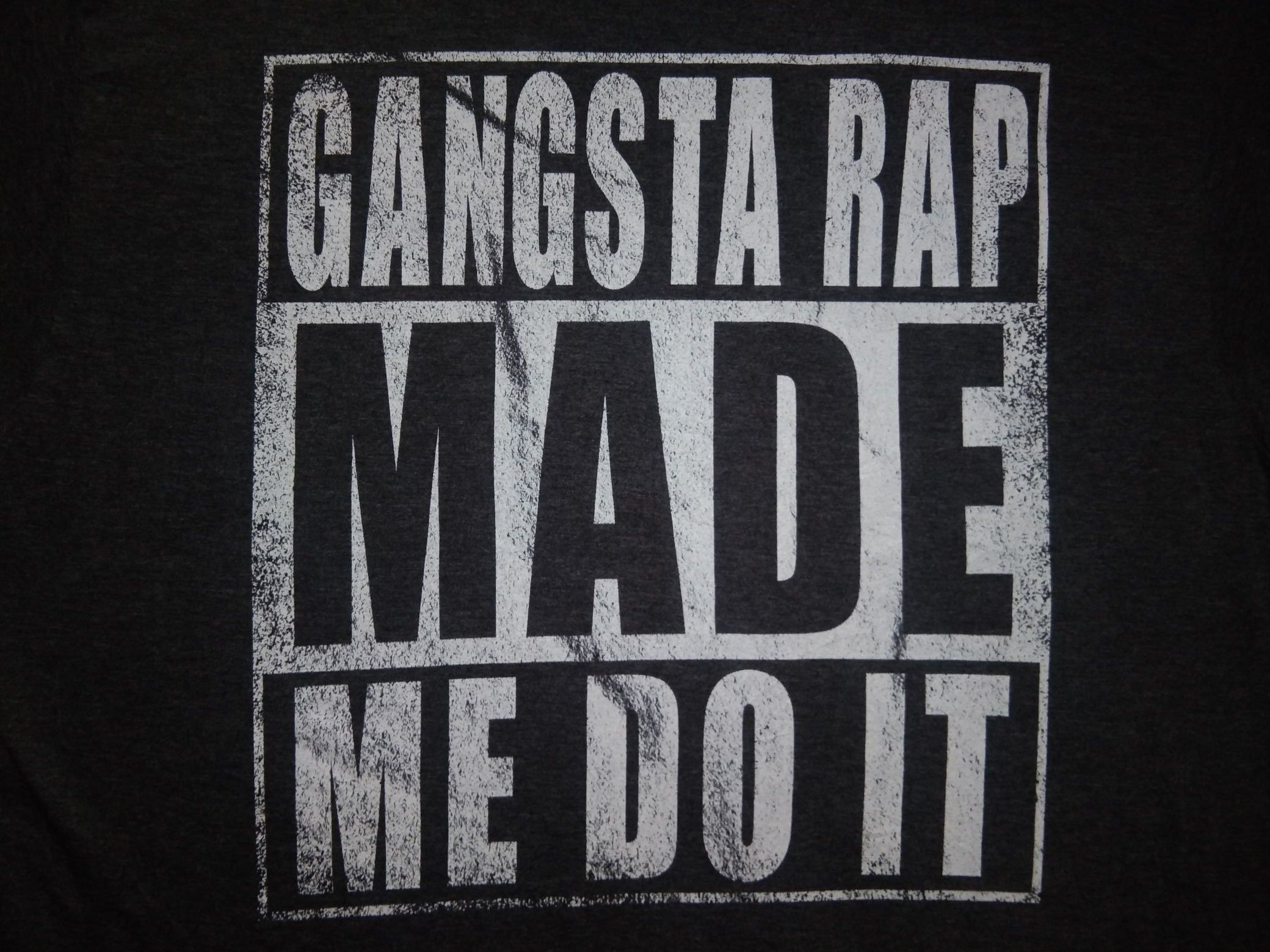 Rap Tees Gangsta Rap Made Me Do It / Ice Cube tshirt raptees Size US L / EU 52-54 / 3 - 1 Thumbnail