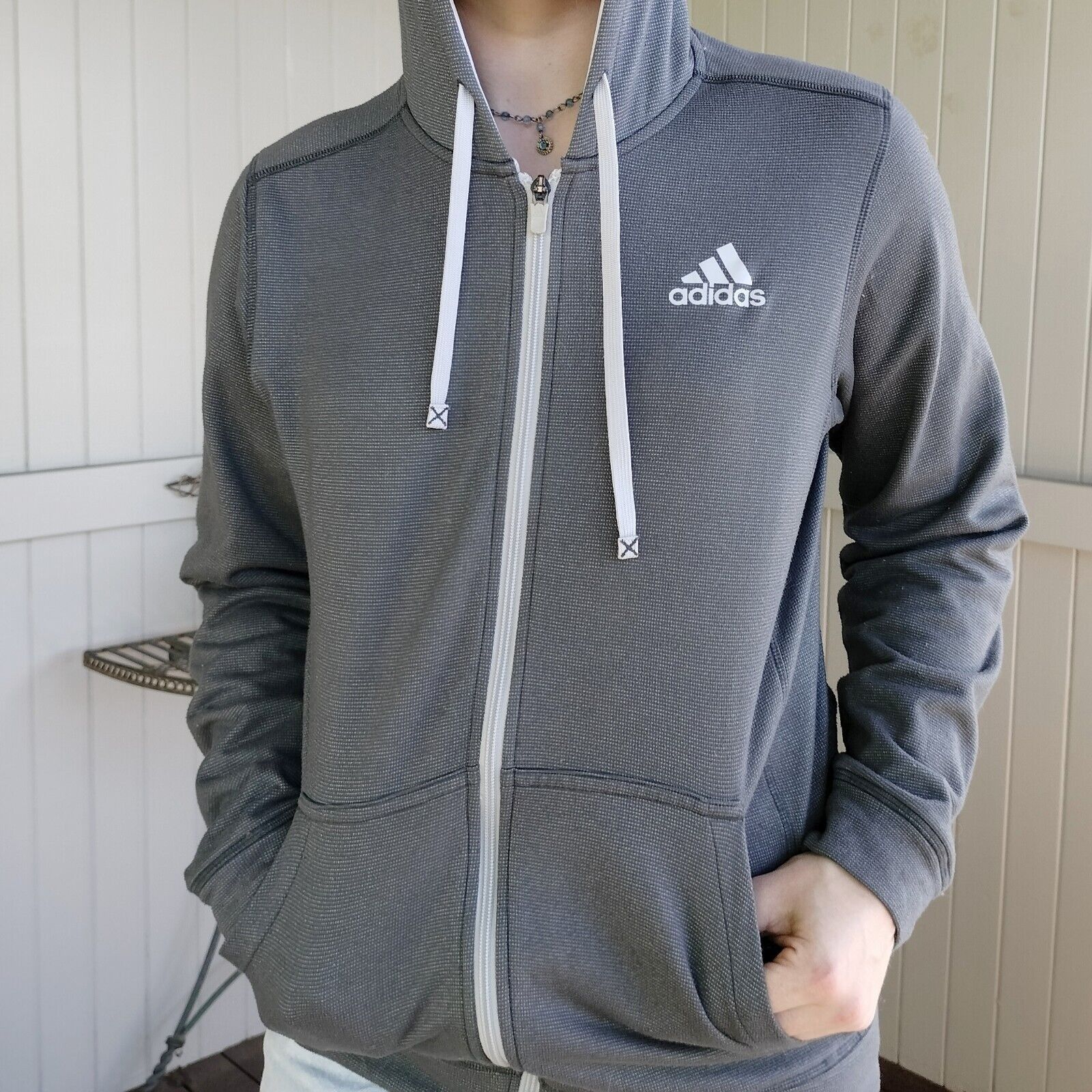 Adidas × Designer Adidas Size M Jacket Knit Full Zip Techwear Gorpcore Eshay Size US M / EU 48-50 / 2 - 2 Thumbnail