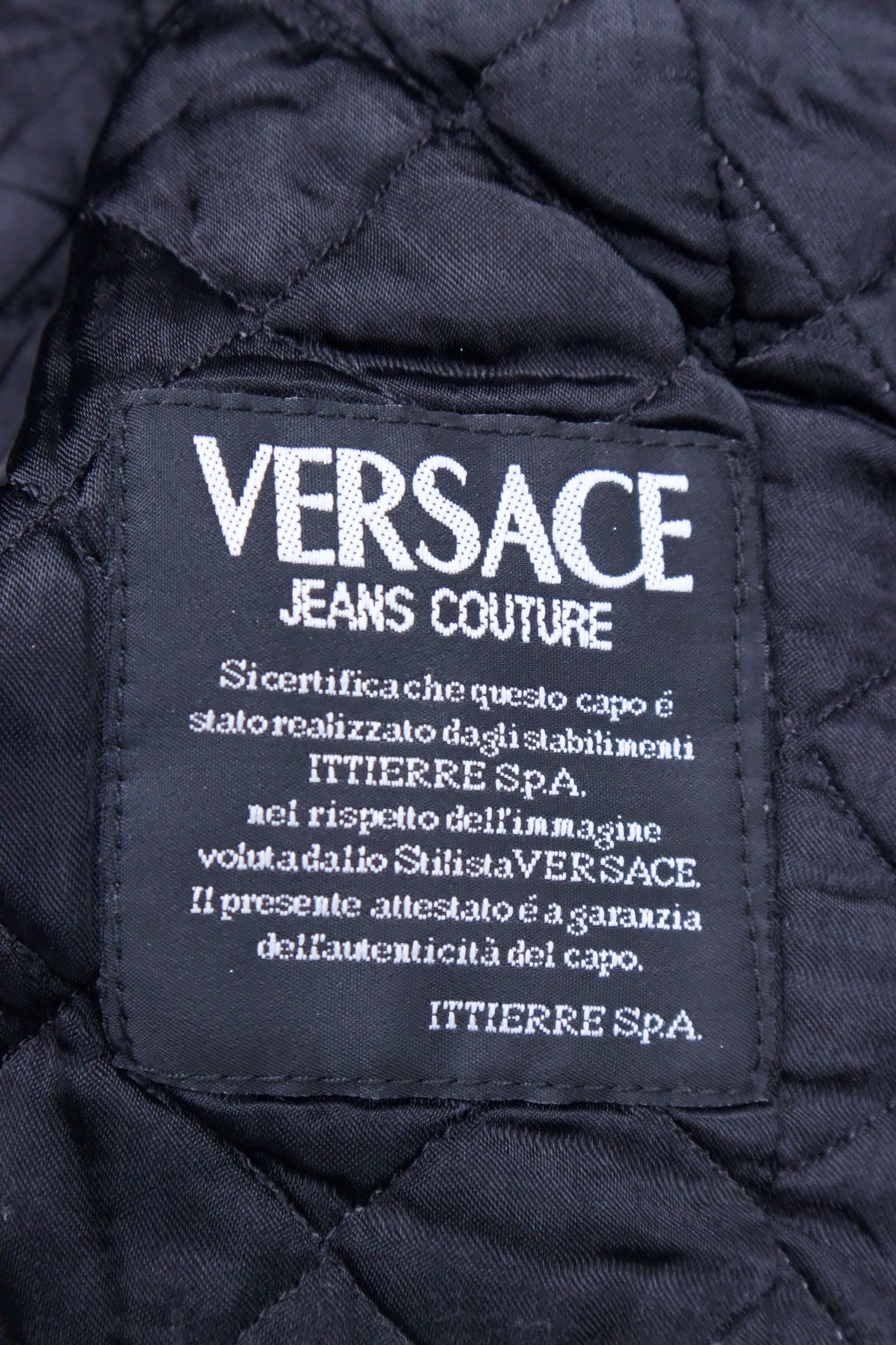 Versace × Versace Jeans Couture 90s Versace Stripe Zip Vest Size US L / EU 52-54 / 3 - 9 Thumbnail