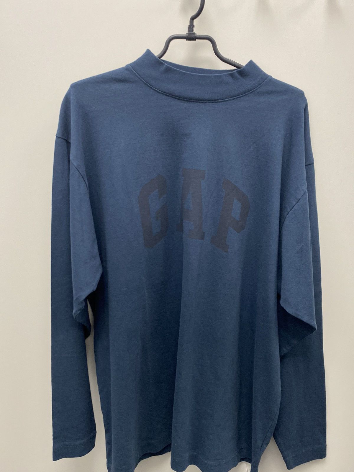 image of Yeezy Gap Yzy Balenciaga Dove Grey Long Sleeve T Shirt in Blue, Men's (Size Small)