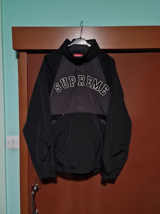 Supreme Black Supreme Court Half Zip Pullover | Grailed