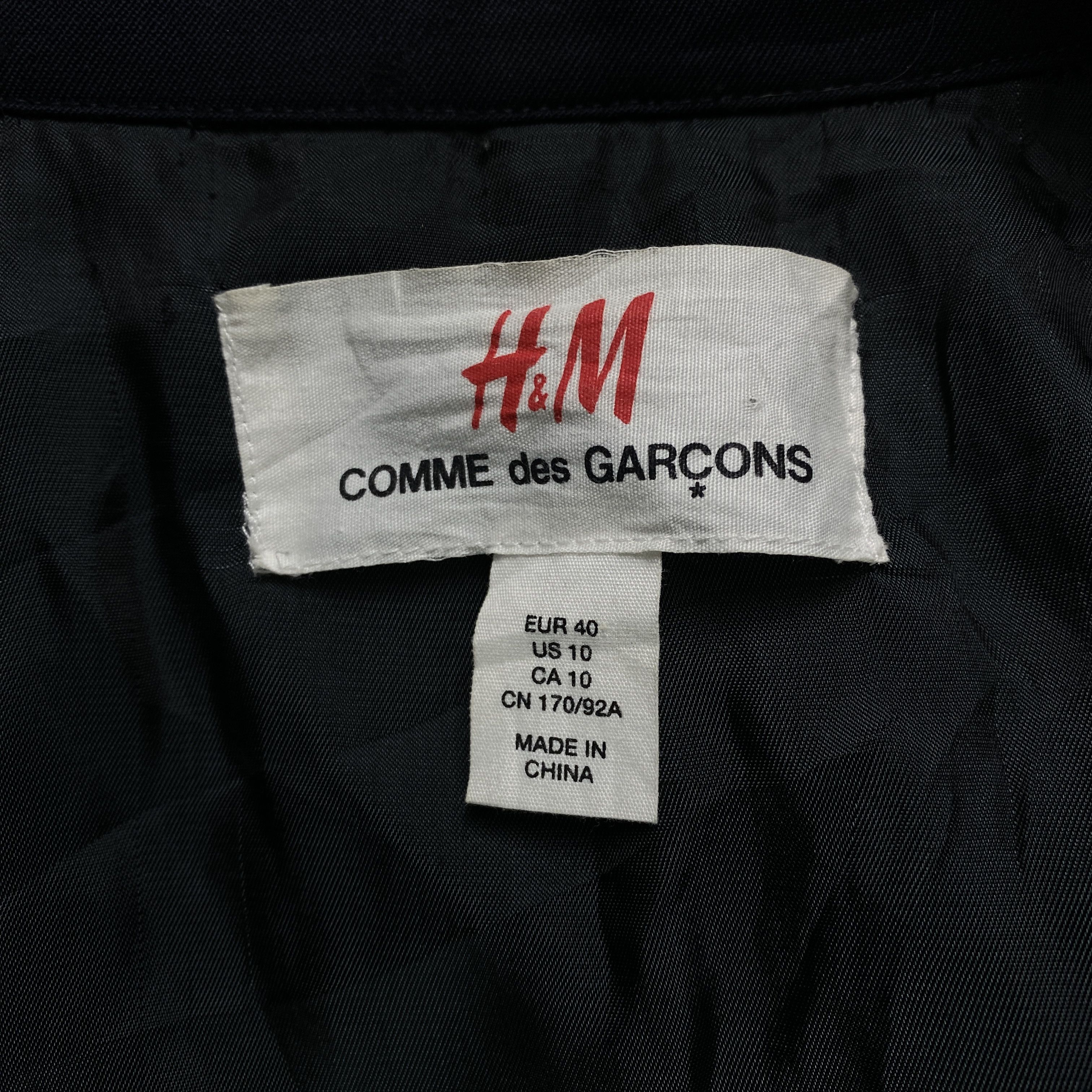 Comme des Garcons × H&M Womens Coat Jacket Comme Des Garsons X H&M Size US 10 Size L / US 10 / IT 46 - 6 Thumbnail
