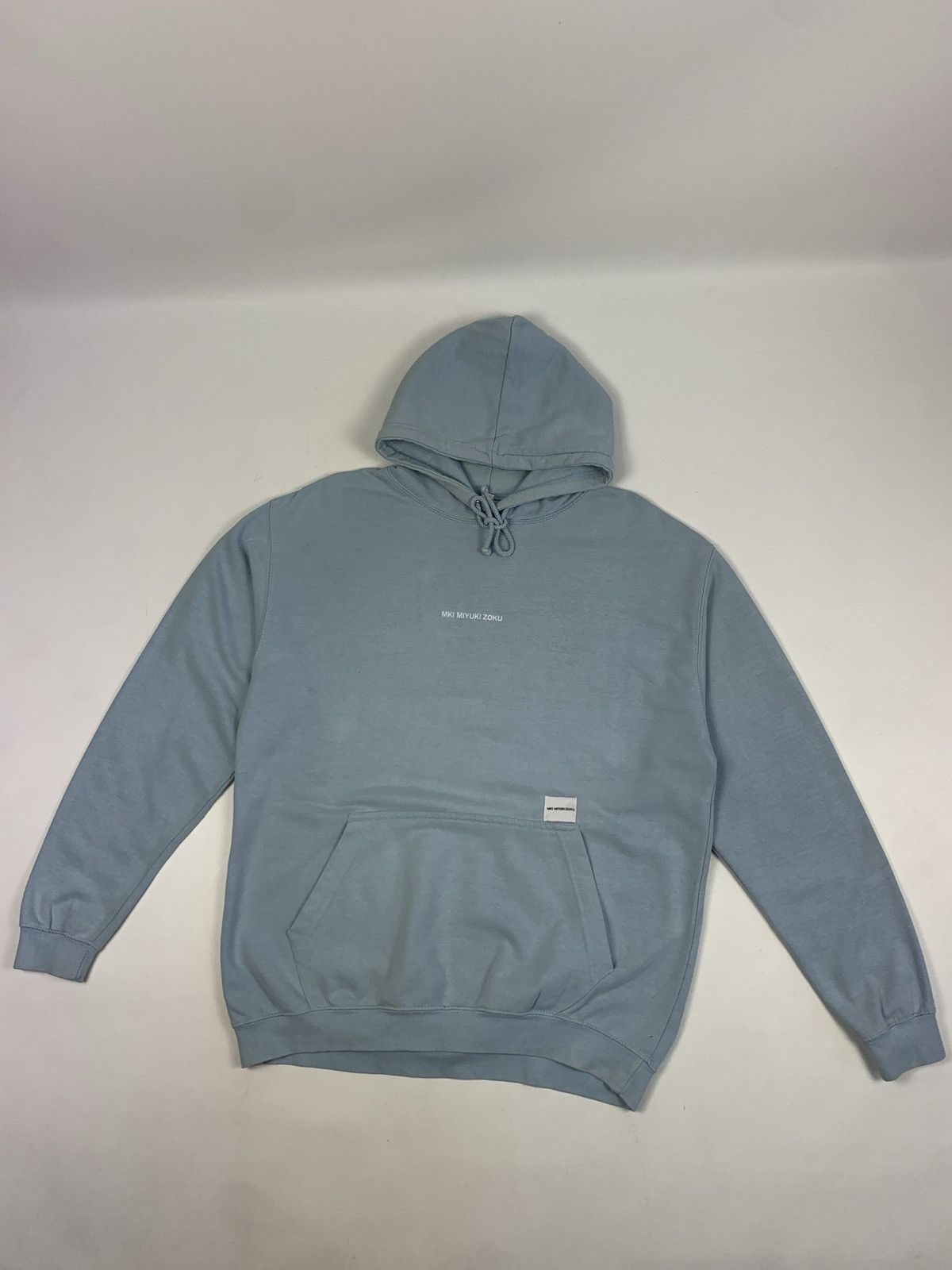 Japanese Brand × Mki Miyuki Zoku MKI MIYUKI ZOKU men’s center logo hoodie size L blue Size US L / EU 52-54 / 3 - 1 Thumbnail