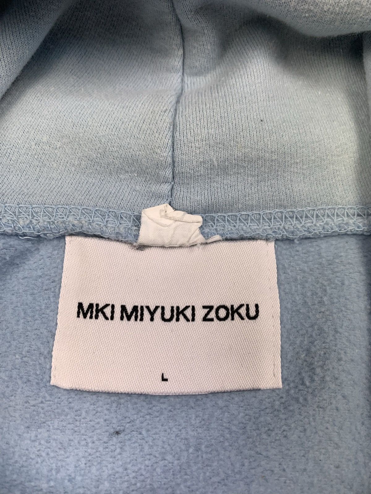 Japanese Brand × Mki Miyuki Zoku MKI MIYUKI ZOKU men’s center logo hoodie size L blue Size US L / EU 52-54 / 3 - 7 Thumbnail
