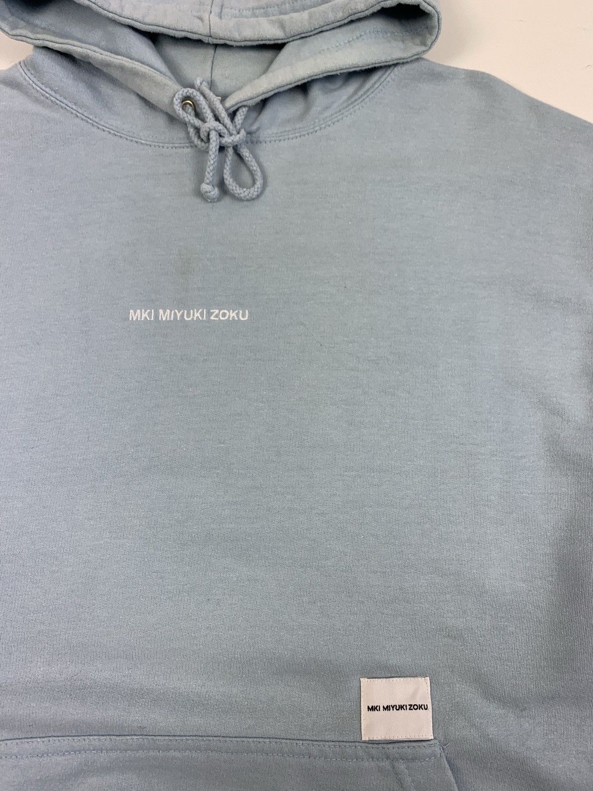 Japanese Brand × Mki Miyuki Zoku MKI MIYUKI ZOKU men’s center logo hoodie size L blue Size US L / EU 52-54 / 3 - 4 Thumbnail