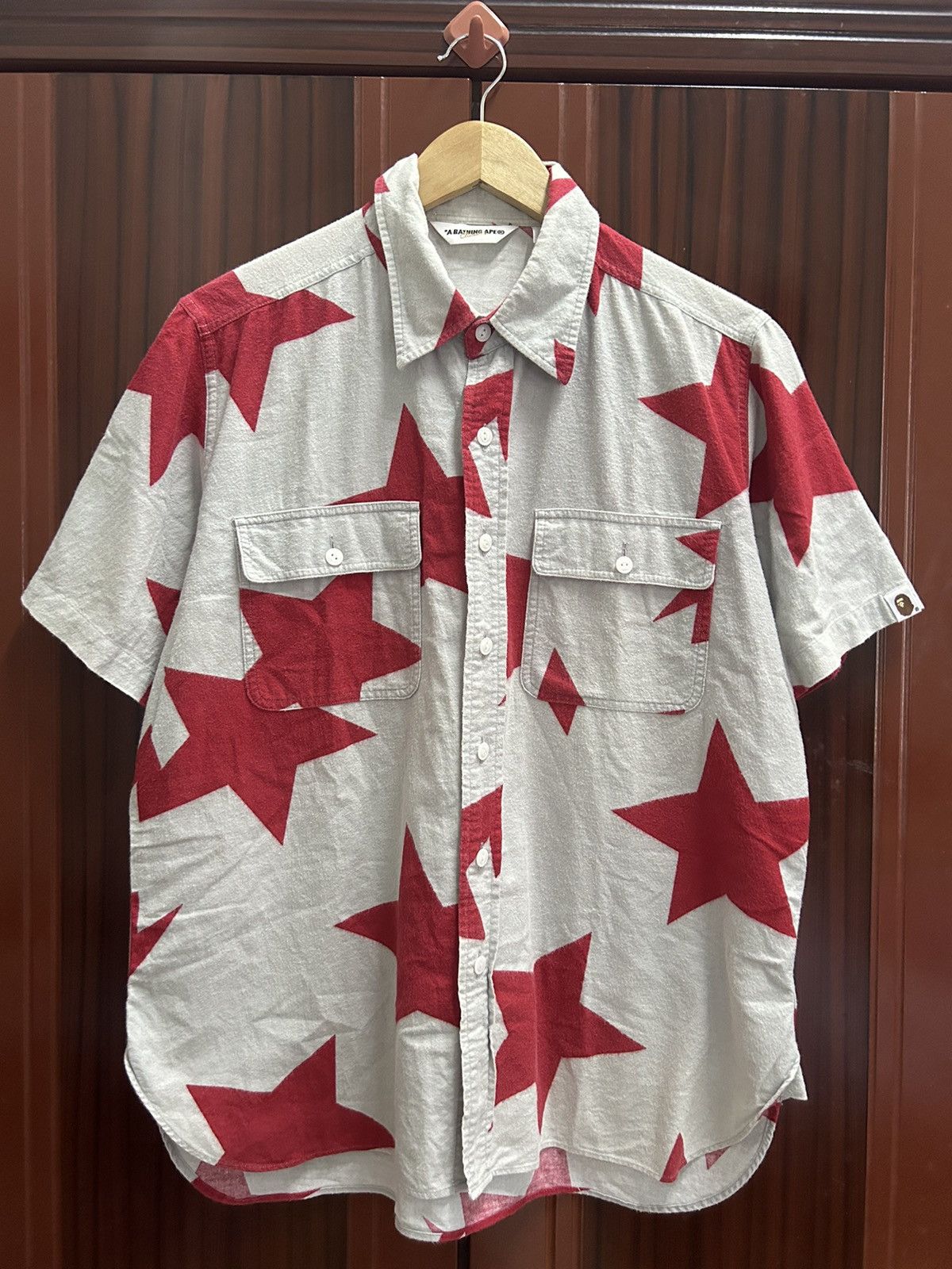 Bape OG 2008 Sta Pattern Button Up S/S Shirt Size US M / EU 48-50 / 2 - 1 Thumbnail