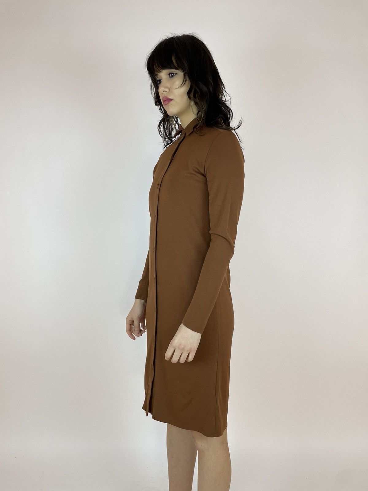 Marc O'Polo Marc O'Polo Dress brown buttons midi Wrap dress long sleeve Size XS / US 0-2 / IT 36-38 - 5 Thumbnail