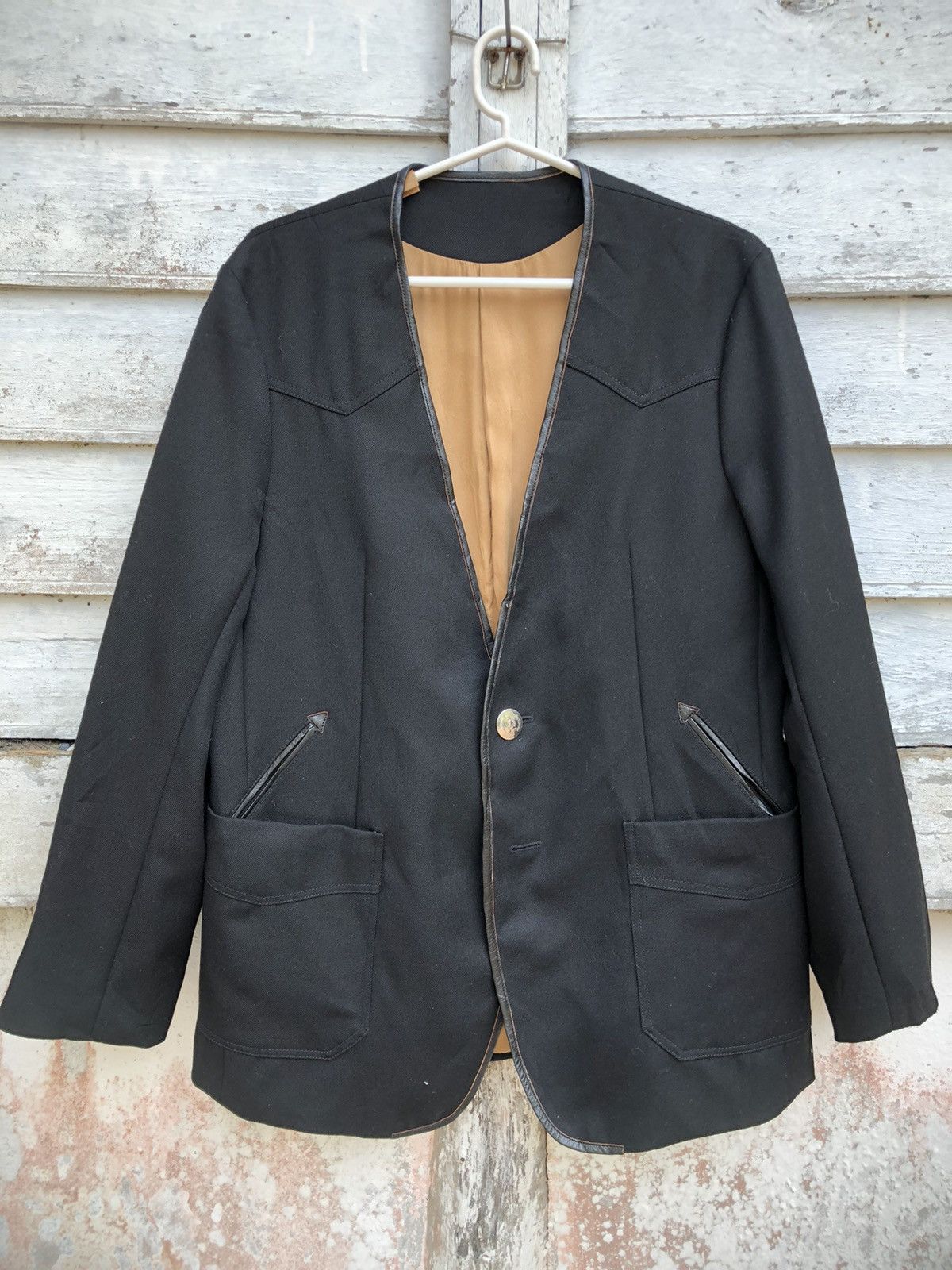 The Letters By Yuichi Mukaida FW 18 Leather Trim Jacket