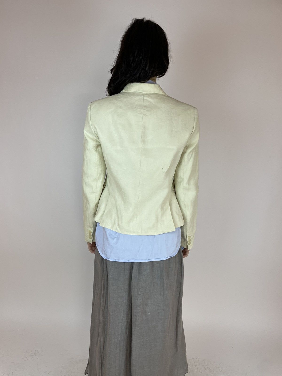 Massimo Dutti Massimo Dutti Lino Blazer Beige Cream jacket Womens size 42 Size M / US 6-8 / IT 42-44 - 7 Thumbnail