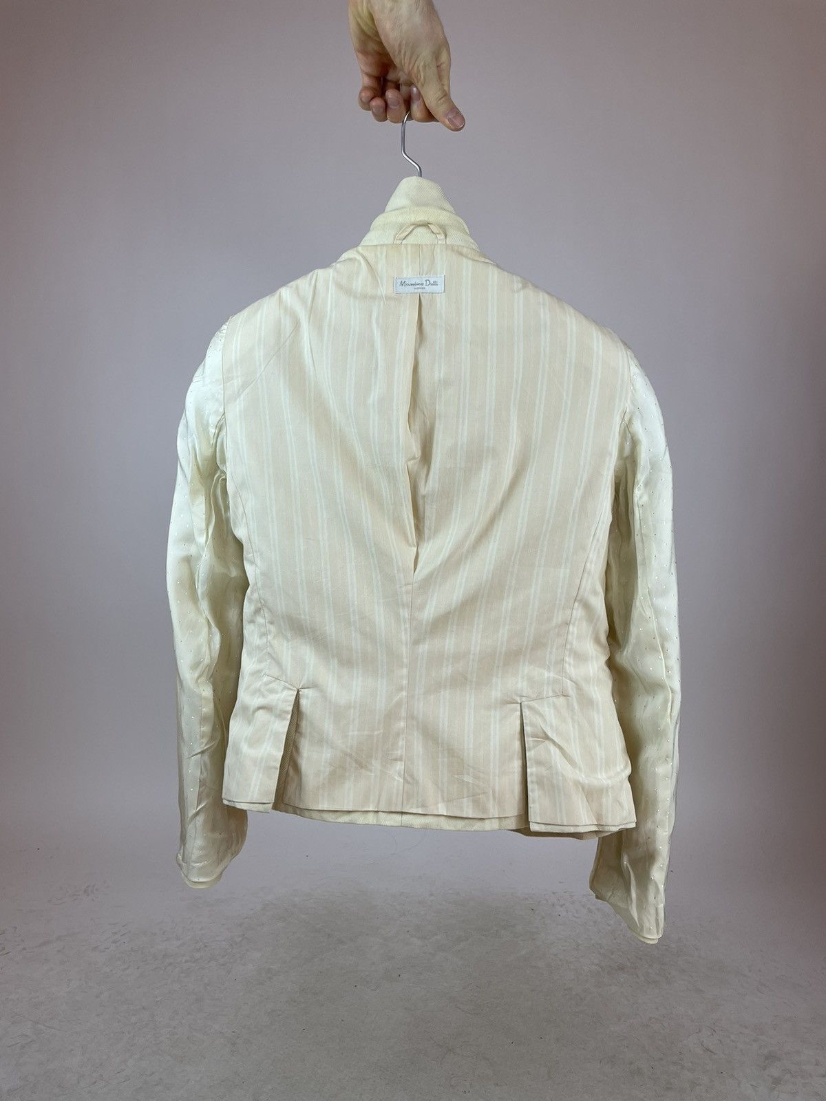 Massimo Dutti Massimo Dutti Lino Blazer Beige Cream jacket Womens size 42 Size M / US 6-8 / IT 42-44 - 9 Thumbnail