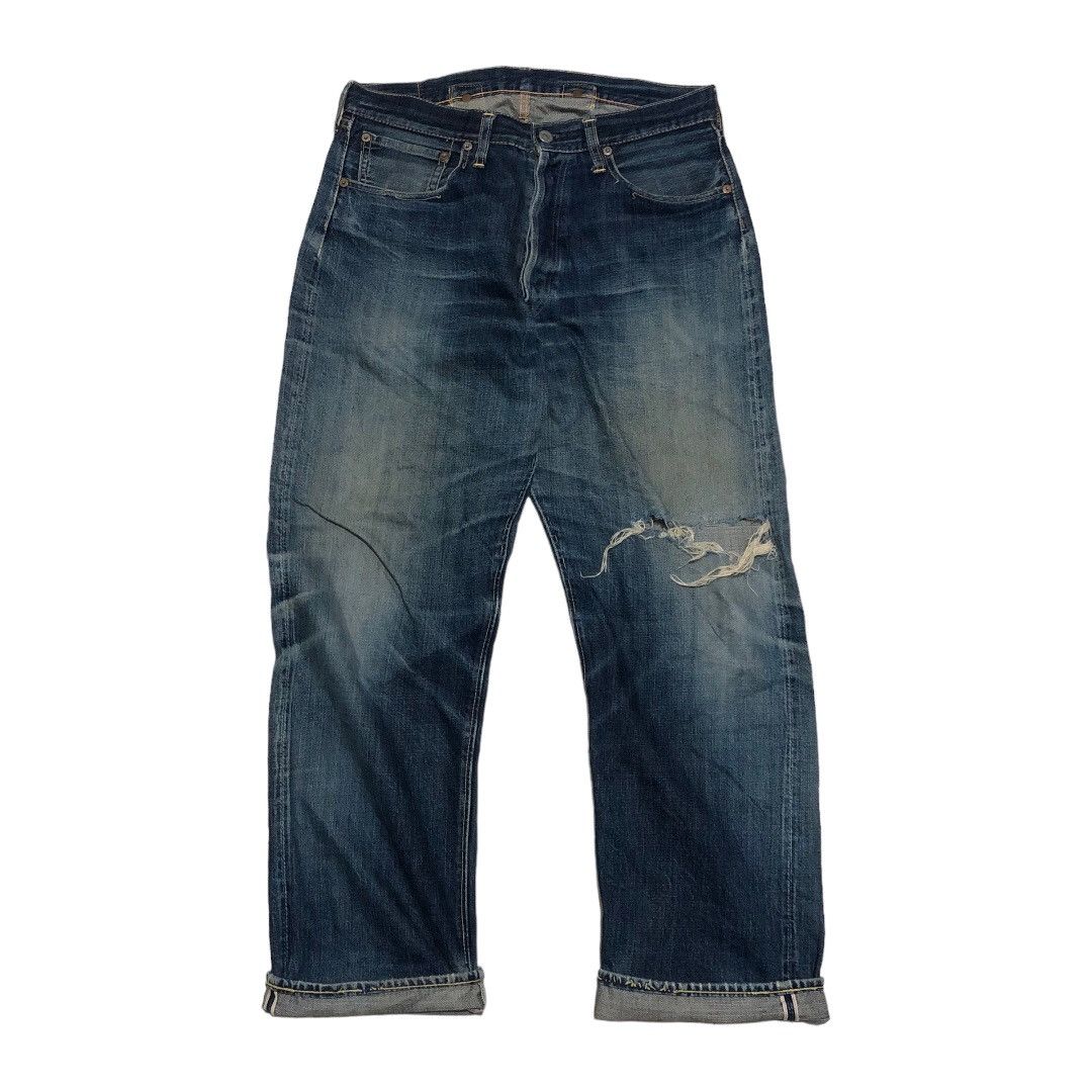 image of Vintage Joe Mccoy Distressed Denim Tears Selvedge Jeans, Men's (Size 33)