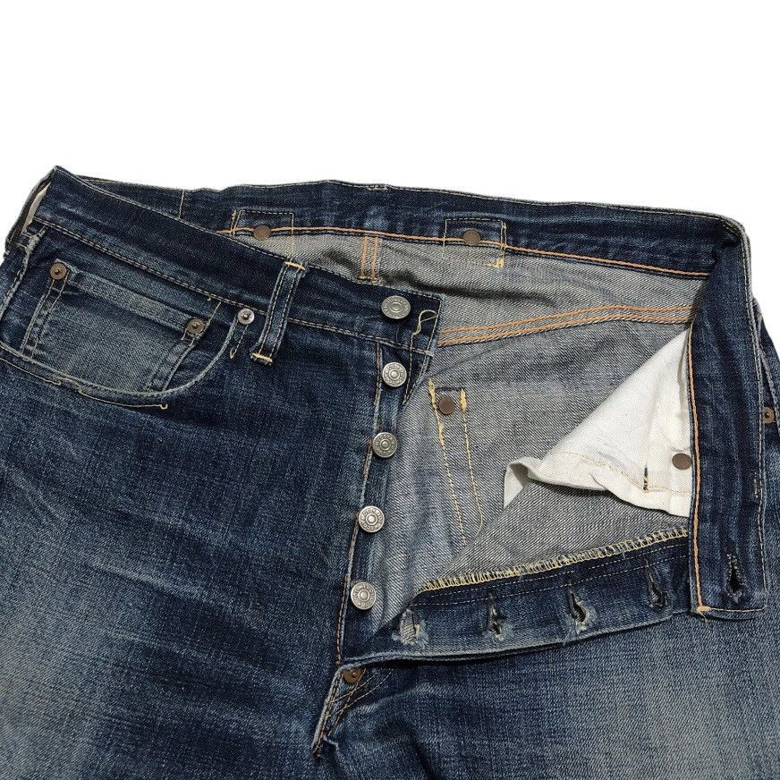 The Real McCoy's Vintage Joe McCoy Distressed Denim Tears Selvedge Jeans Size US 33 - 6 Thumbnail