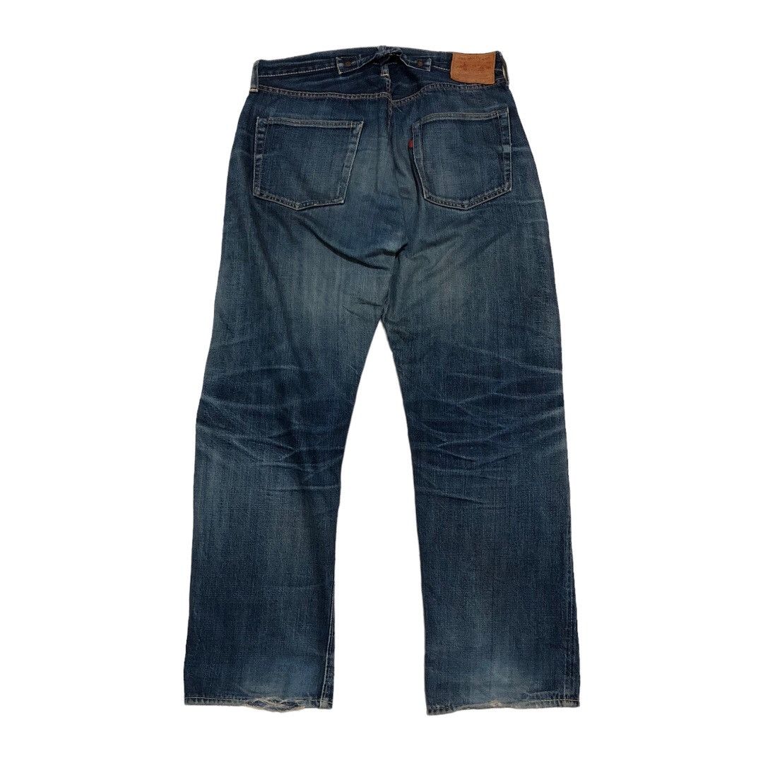 The Real McCoy's Vintage Joe McCoy Distressed Denim Tears Selvedge Jeans Size US 33 - 3 Thumbnail