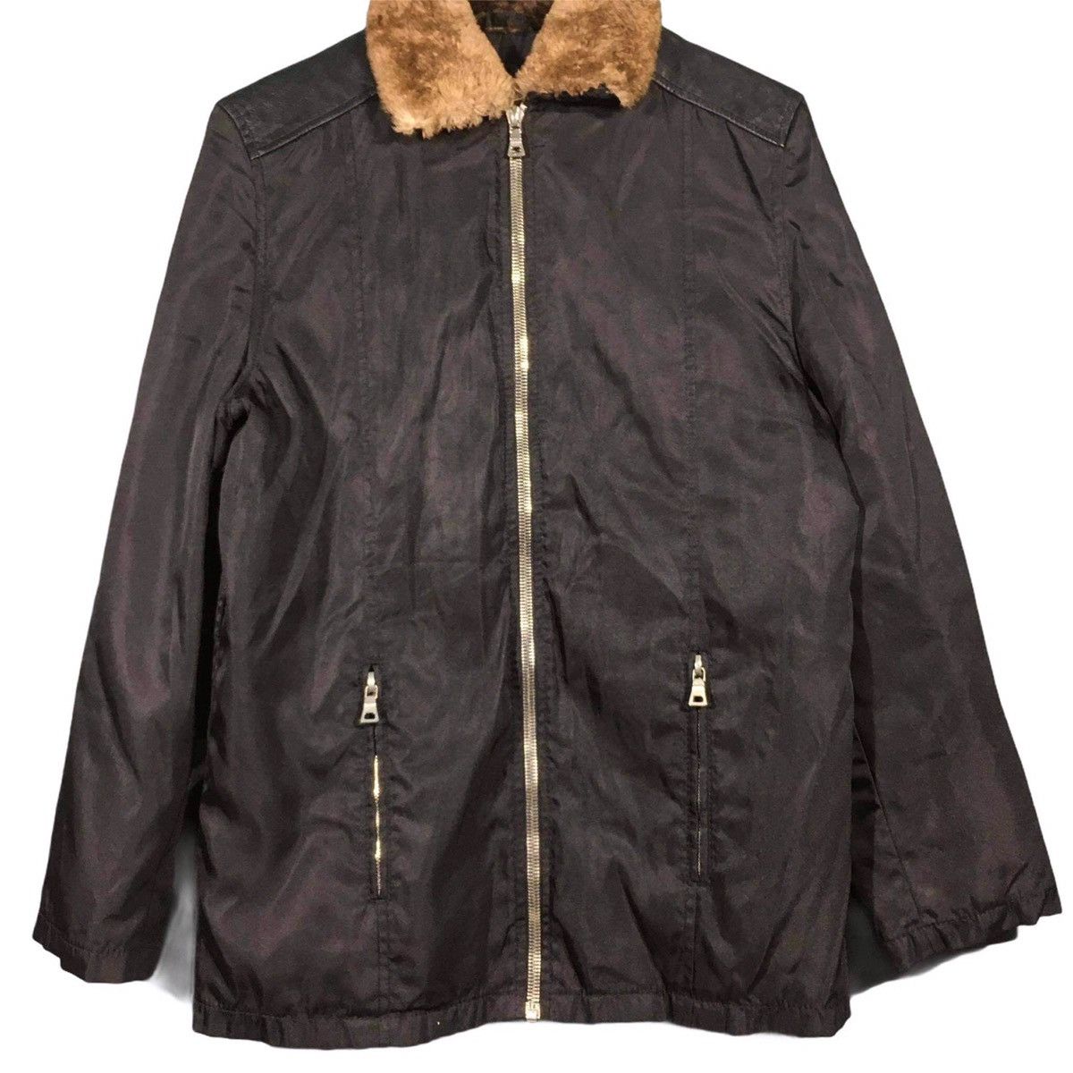 Prada Beaver Collar Nylon Coat Size US M / EU 48-50 / 2 - 8 Thumbnail