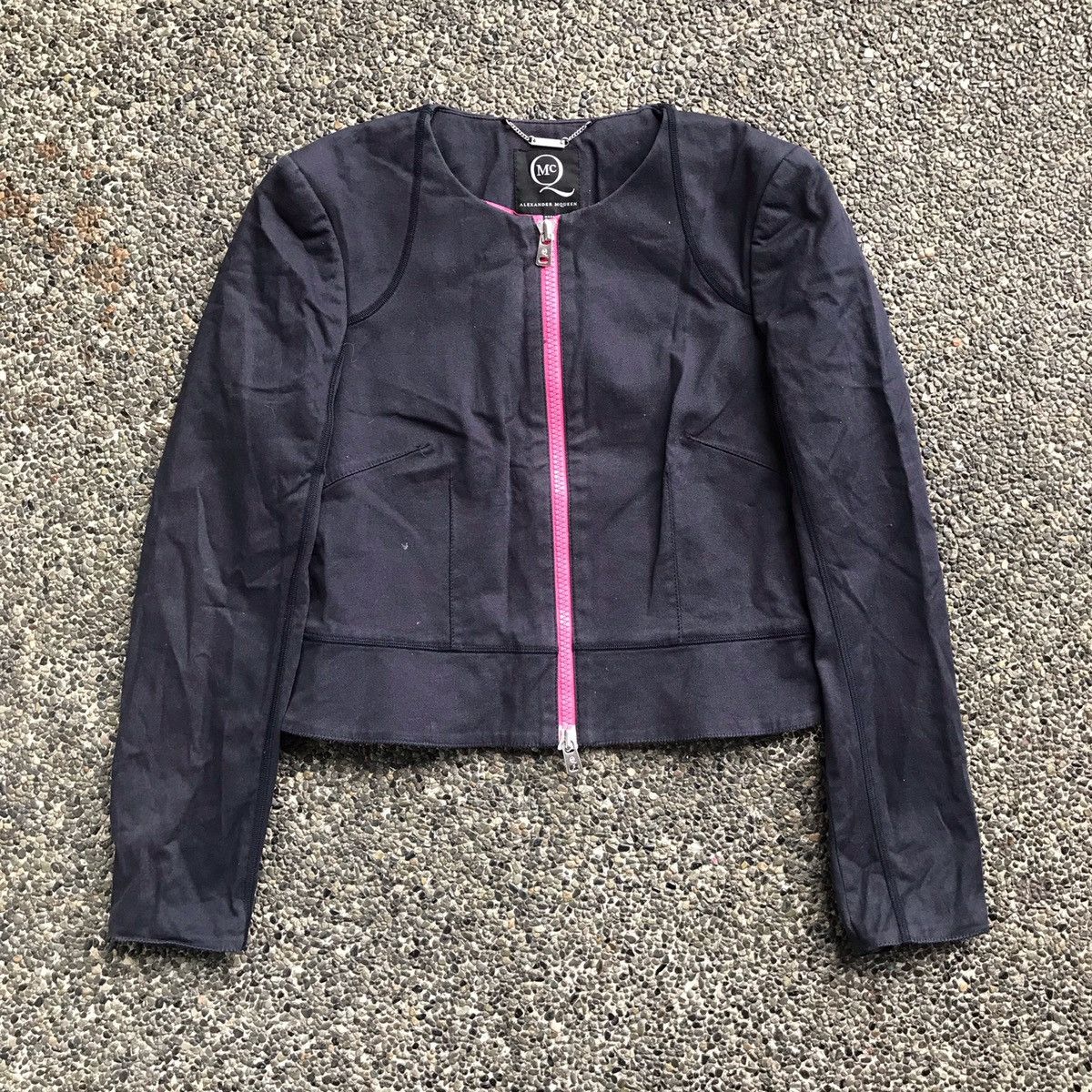 image of Alexander Mcqueen Femme Navy Jacket - 2011 in Blue, Men's (Size Small)