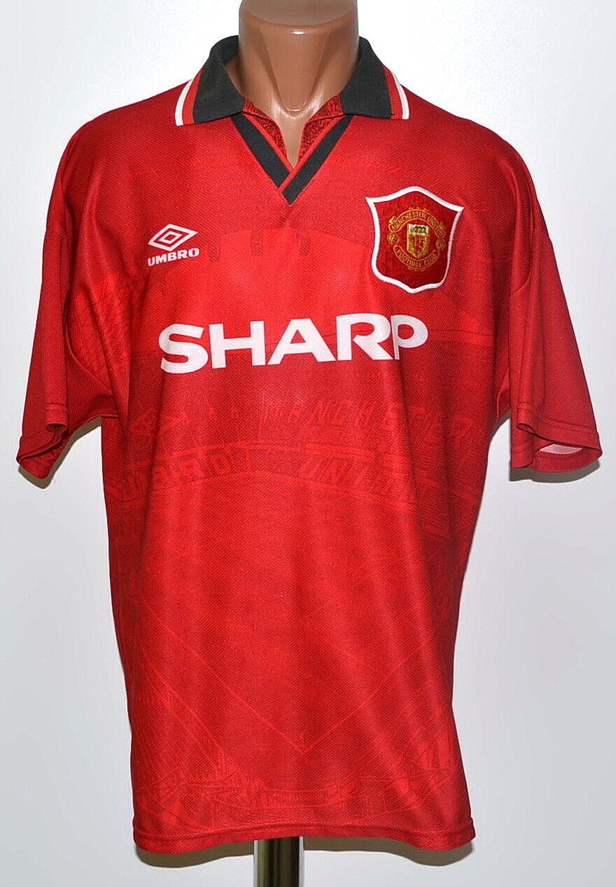MANCHESTER UNITED 1994/1996 HOME SHIRT JERSEY UMBRO L