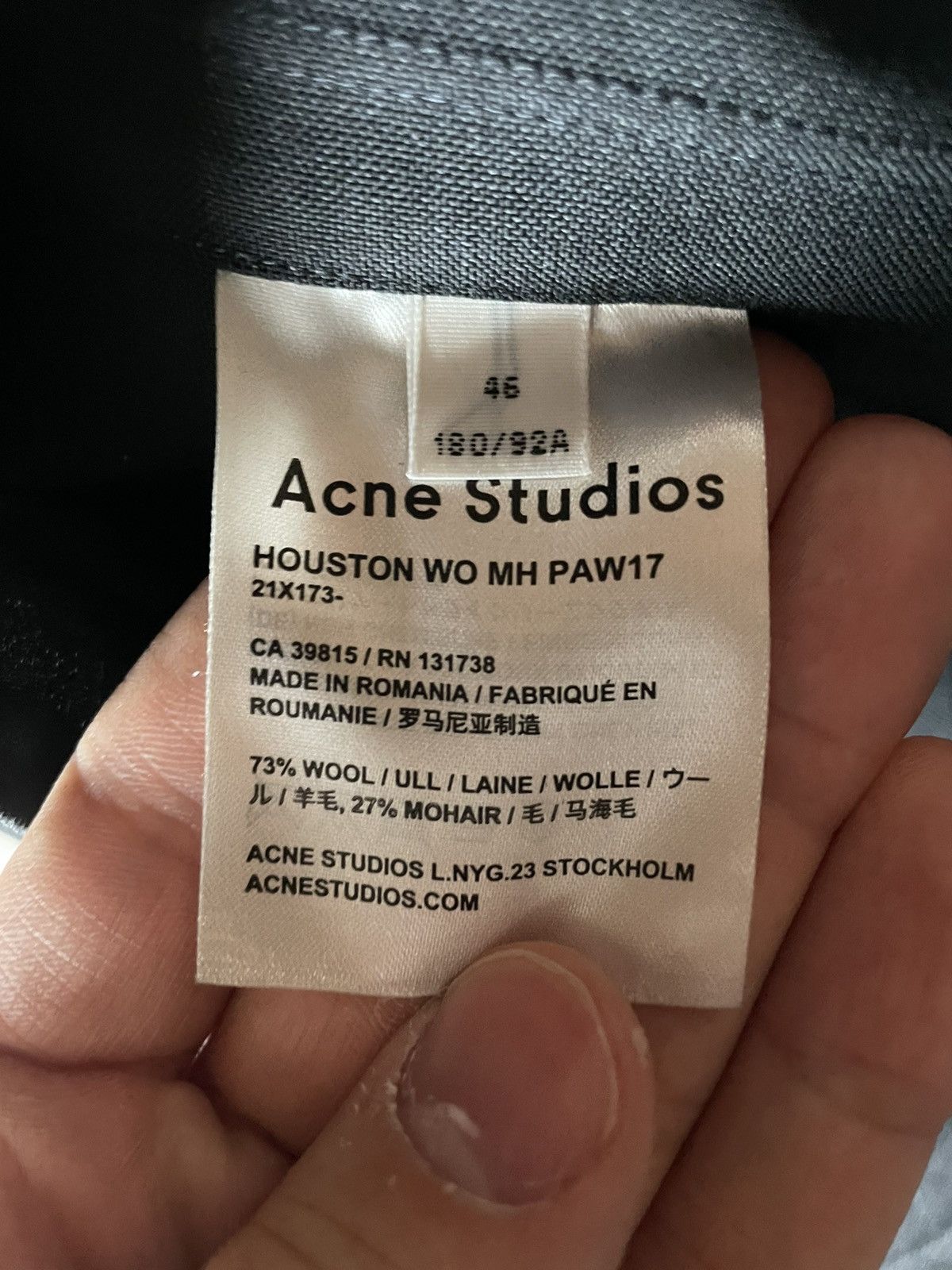Acne Studios Houston Shirt Mohair