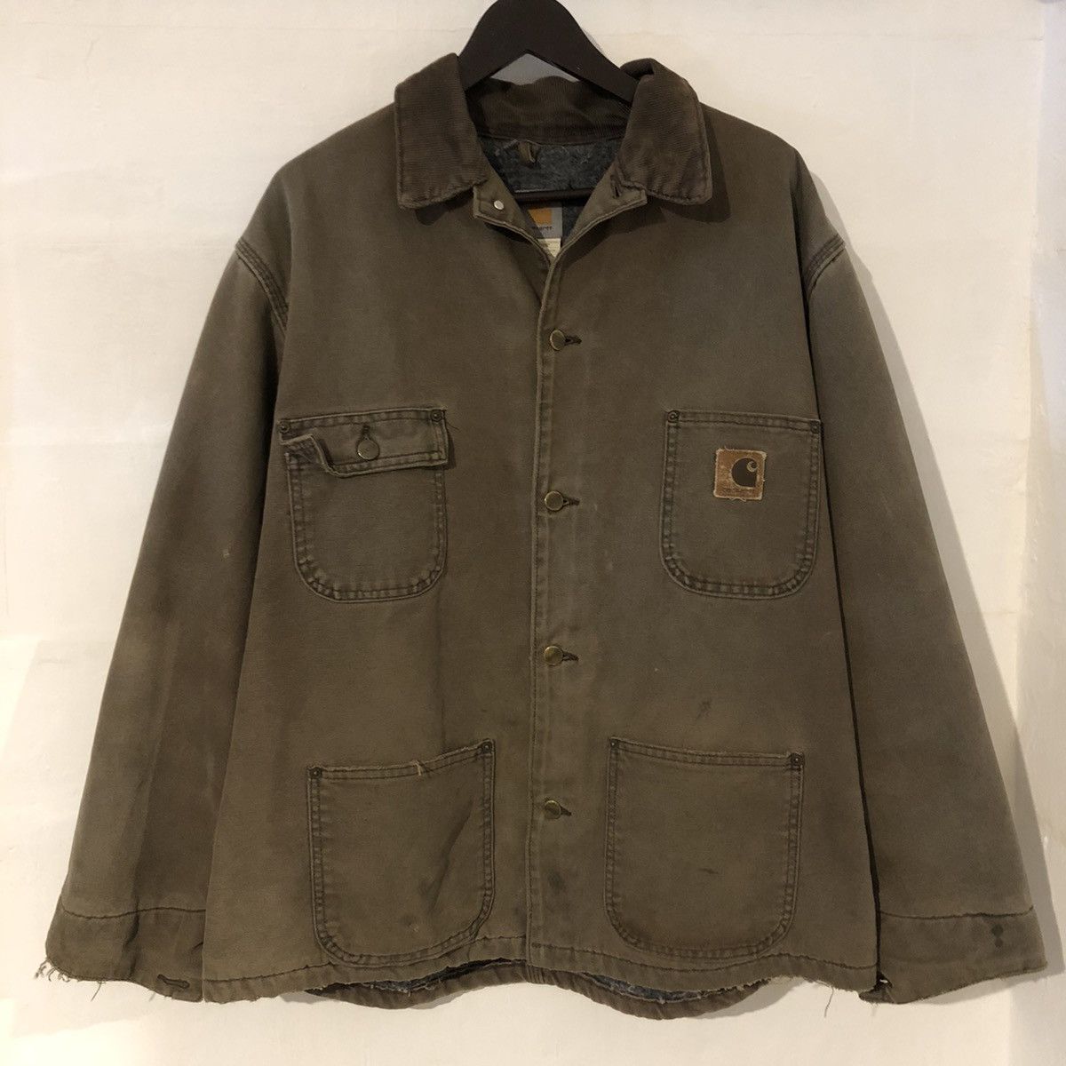 Vtg Carhartt C02 CHT Chore Barn Coat Blanket Lined Jacket