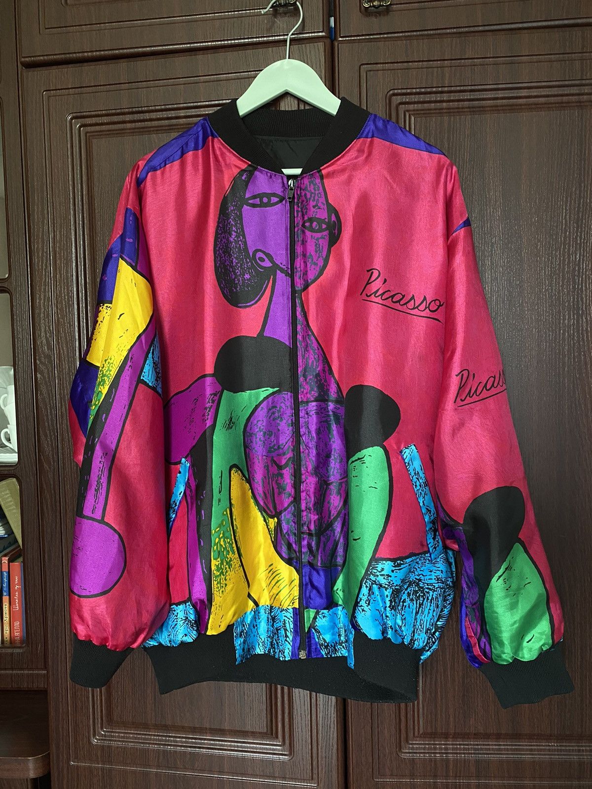 Vintage Vintage Y2K Picasso Graphic Bomber Jacket Supreme Size US XL / EU 56 / 4 - 1 Thumbnail