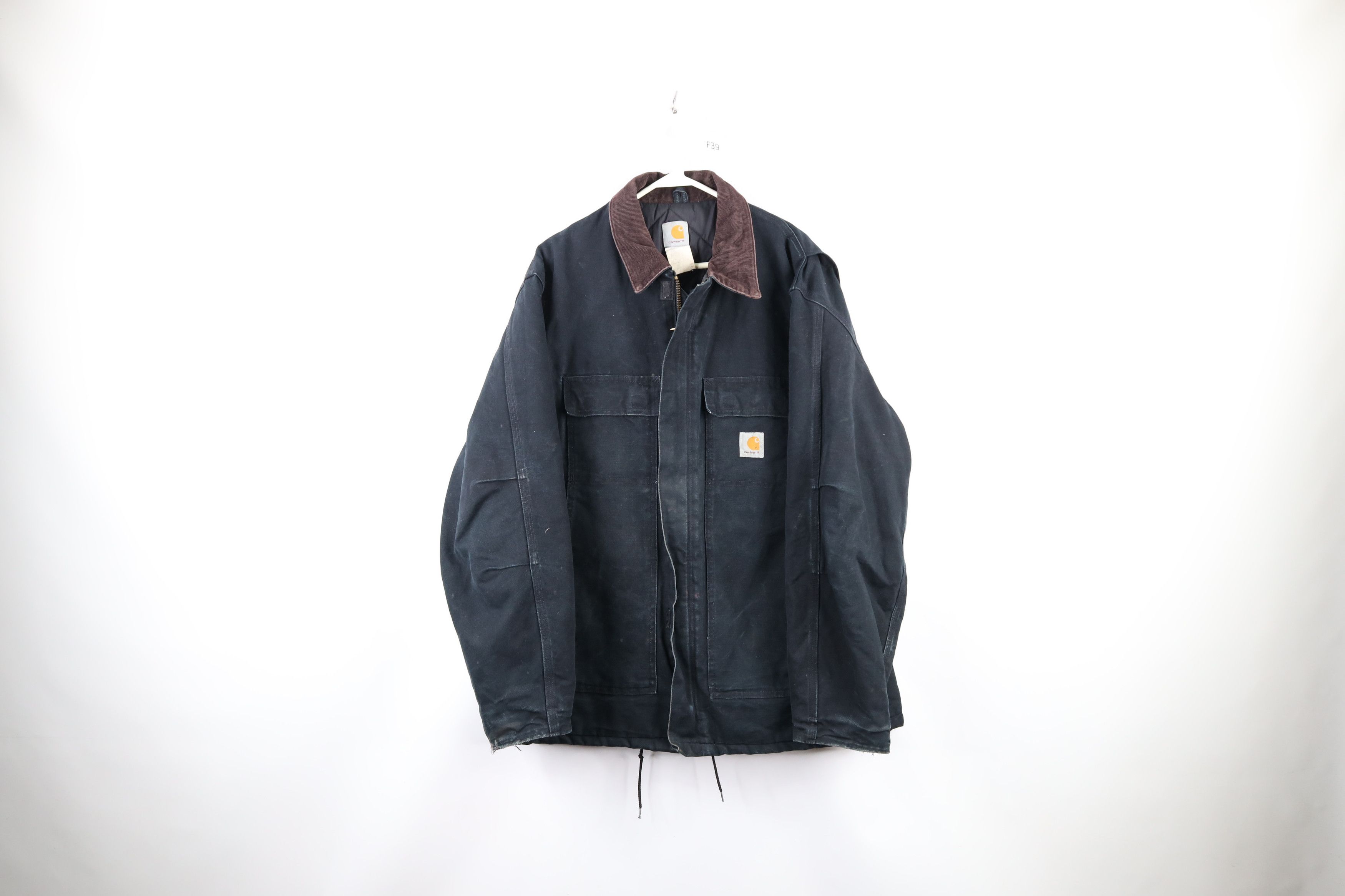 image of Carhartt Out Quilt Lined Chore Barn Jacket Black Usa, Men's (Size XL)