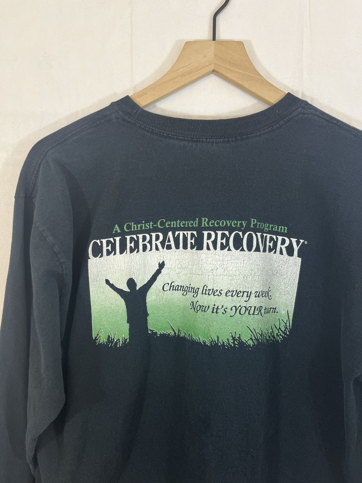 Vintage REHAB Celebrate Recovery Distressed Religion Long Sleeve Size US L / EU 52-54 / 3 - 1 Thumbnail