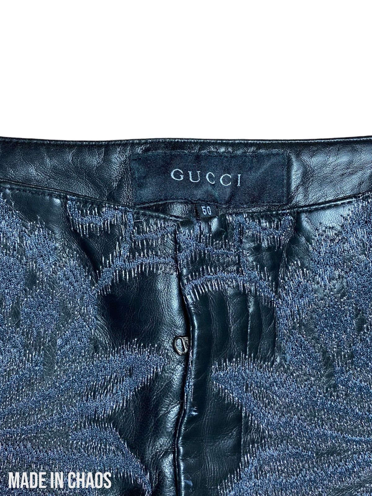 Gucci Gucci Tom Ford SS00 Embroidered Leather Pants Size US 32 / EU 48 - 9 Thumbnail