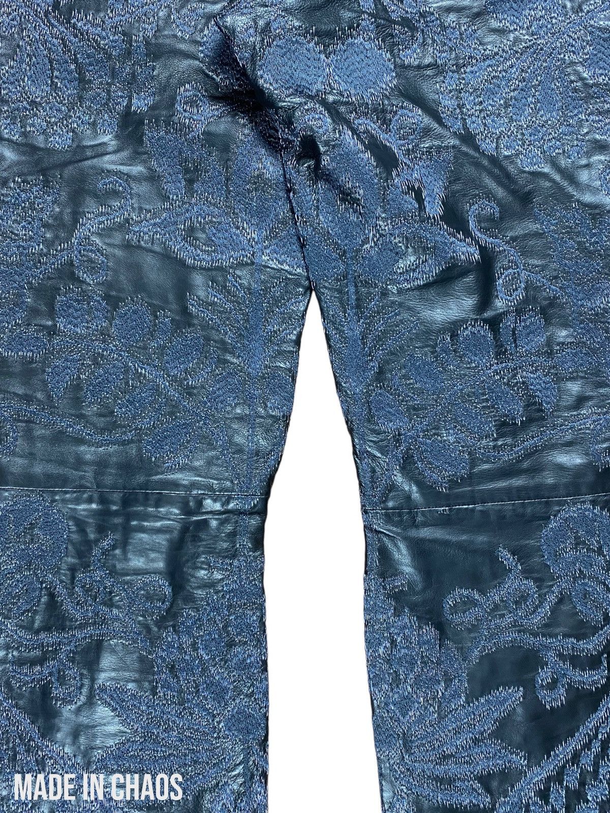 Gucci Gucci Tom Ford SS00 Embroidered Leather Pants Size US 32 / EU 48 - 7 Thumbnail