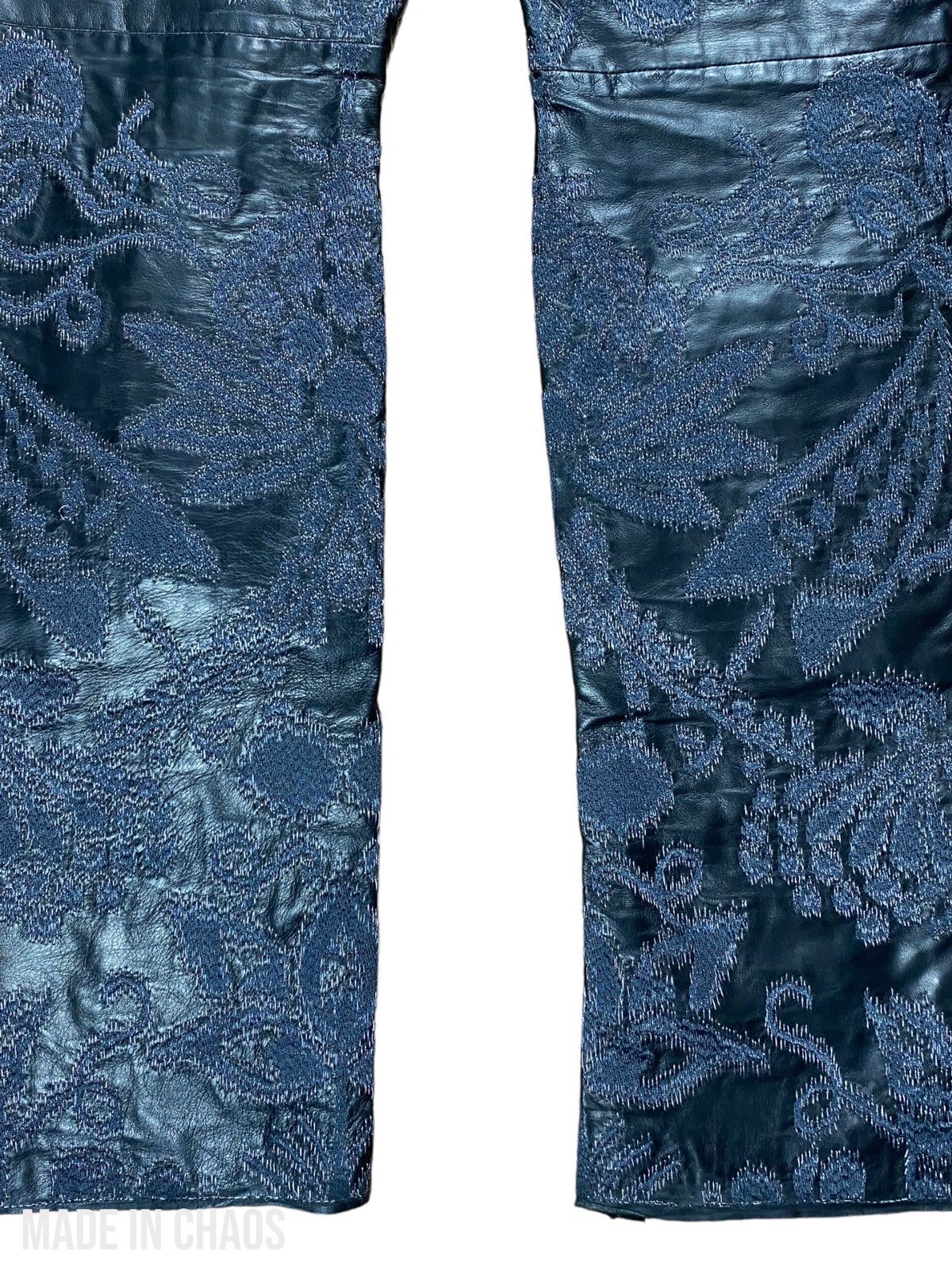 Gucci Gucci Tom Ford SS00 Embroidered Leather Pants Size US 32 / EU 48 - 6 Thumbnail