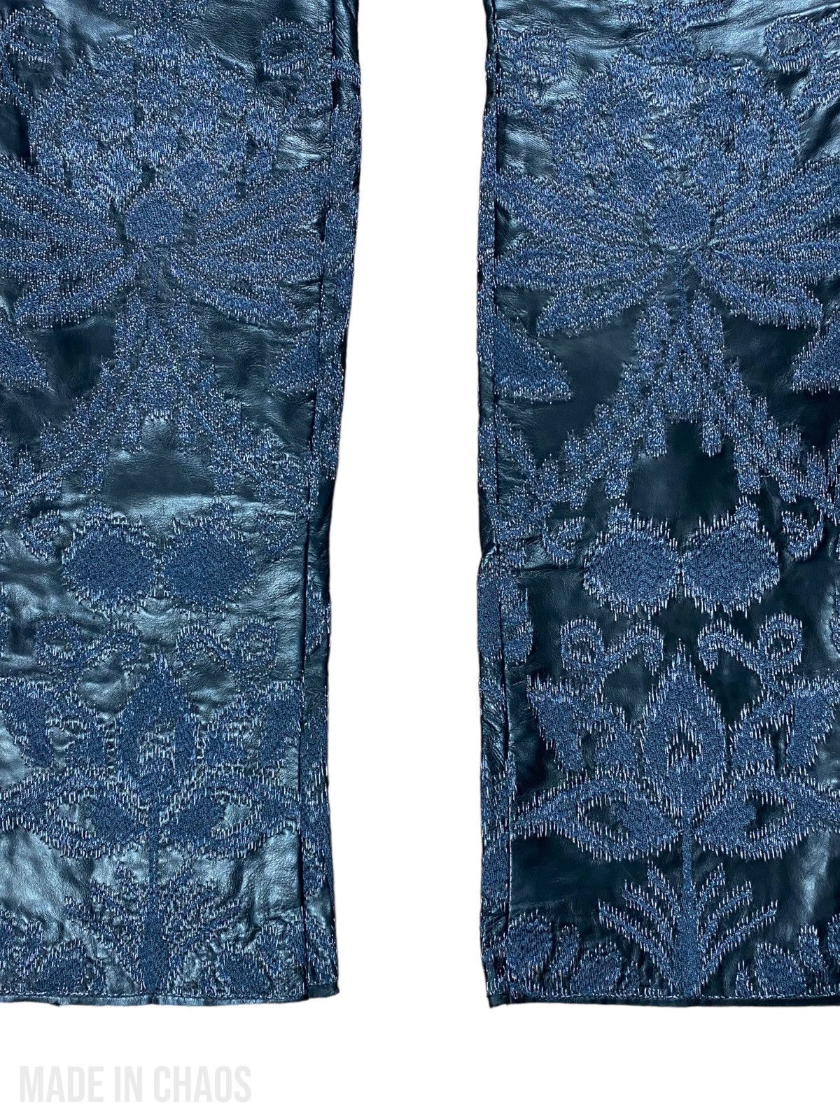 Gucci Gucci Tom Ford SS00 Embroidered Leather Pants Size US 32 / EU 48 - 3 Thumbnail