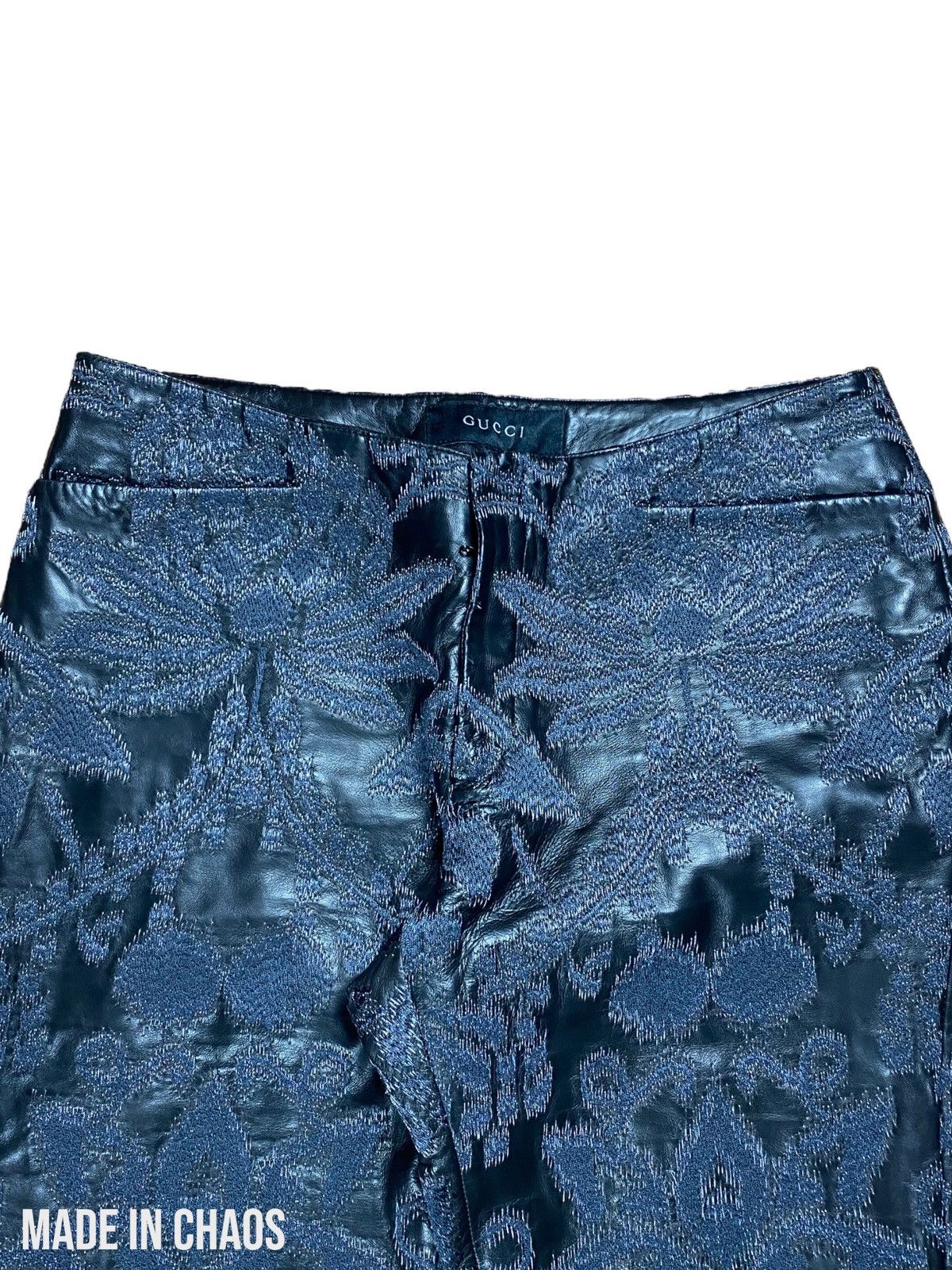 Gucci Gucci Tom Ford SS00 Embroidered Leather Pants Size US 32 / EU 48 - 5 Thumbnail