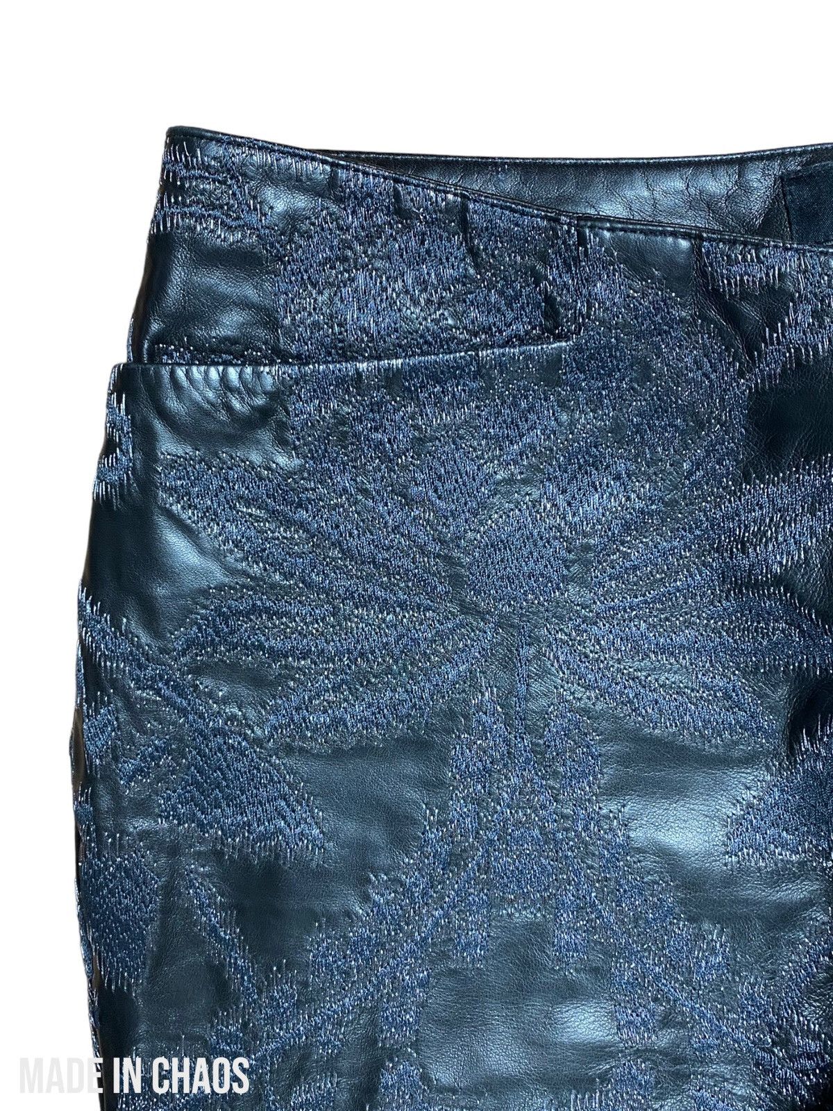 Gucci Gucci Tom Ford SS00 Embroidered Leather Pants Size US 32 / EU 48 - 10 Thumbnail