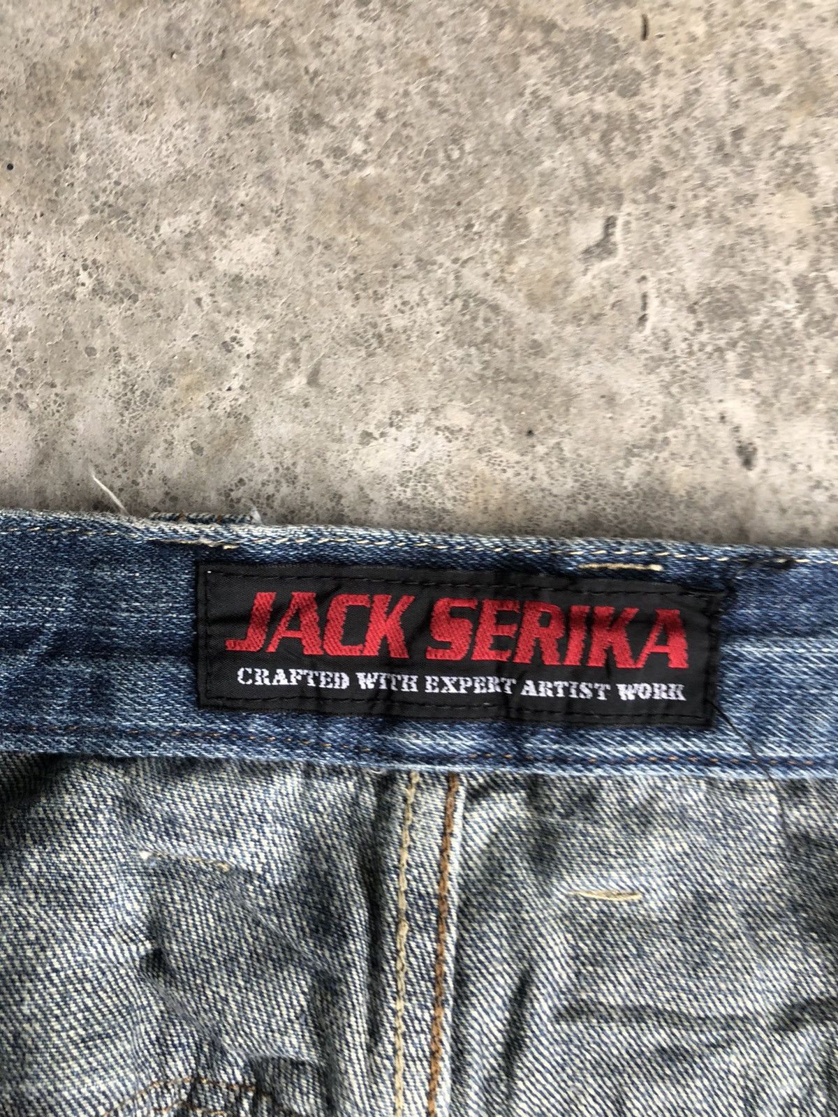 Hysteric Glamour Japanese Jack Serika Double Waist Distressed Jeans ppfm Size US 31 - 14 Thumbnail