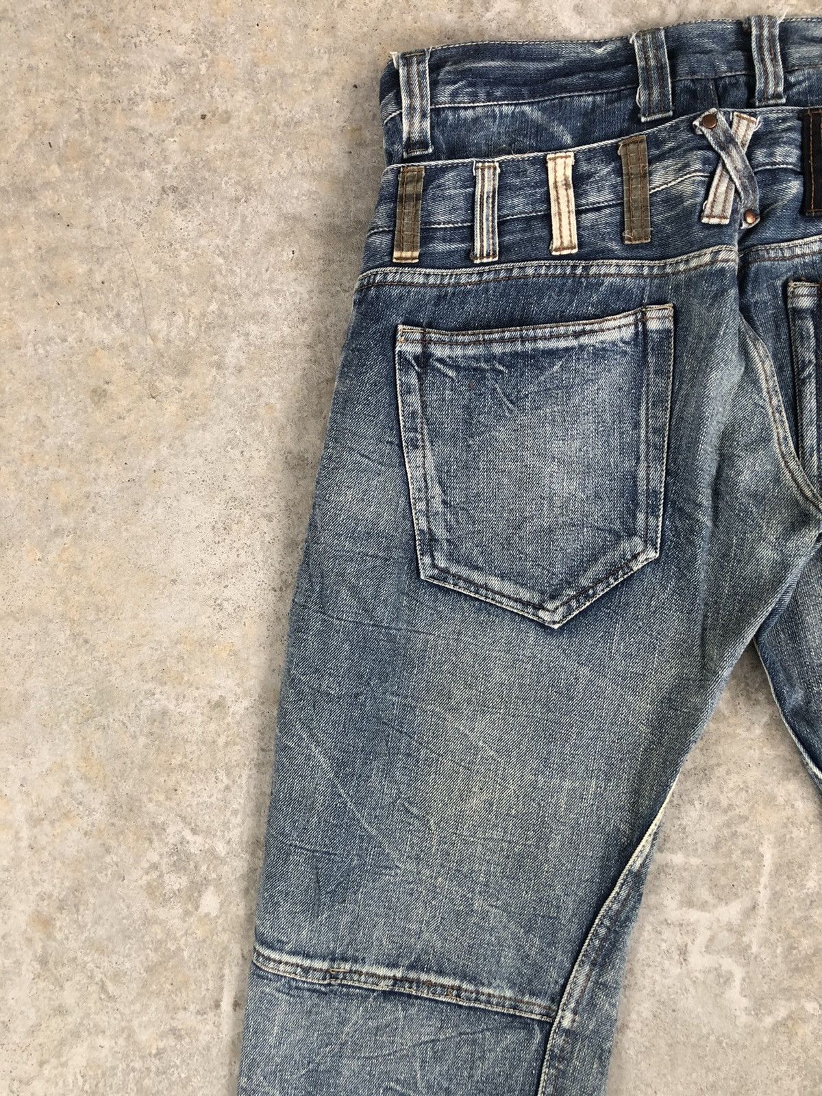 Hysteric Glamour Japanese Jack Serika Double Waist Distressed Jeans ppfm Size US 31 - 9 Thumbnail