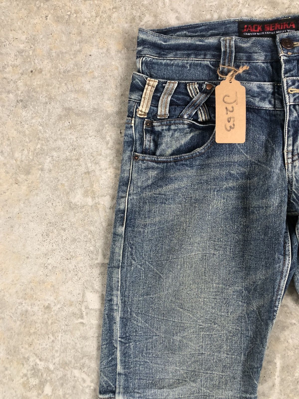 Hysteric Glamour Japanese Jack Serika Double Waist Distressed Jeans ppfm Size US 31 - 4 Thumbnail