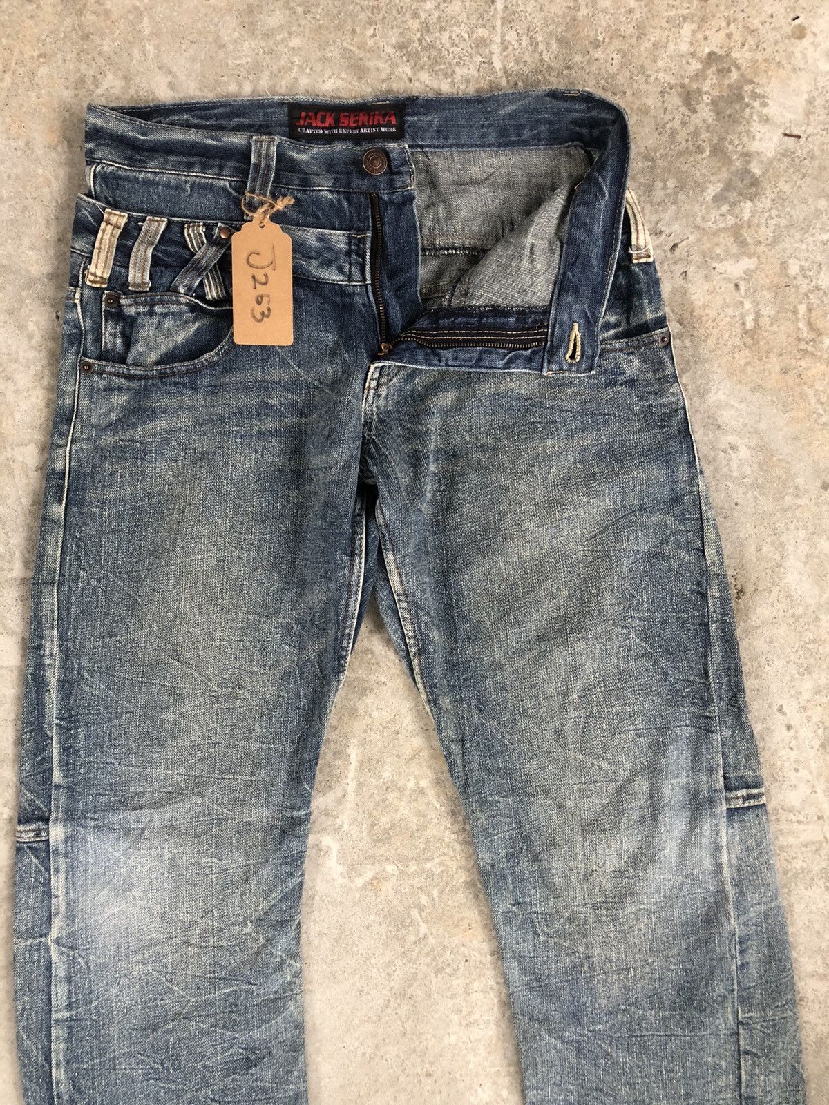 Hysteric Glamour Japanese Jack Serika Double Waist Distressed Jeans ppfm Size US 31 - 3 Thumbnail