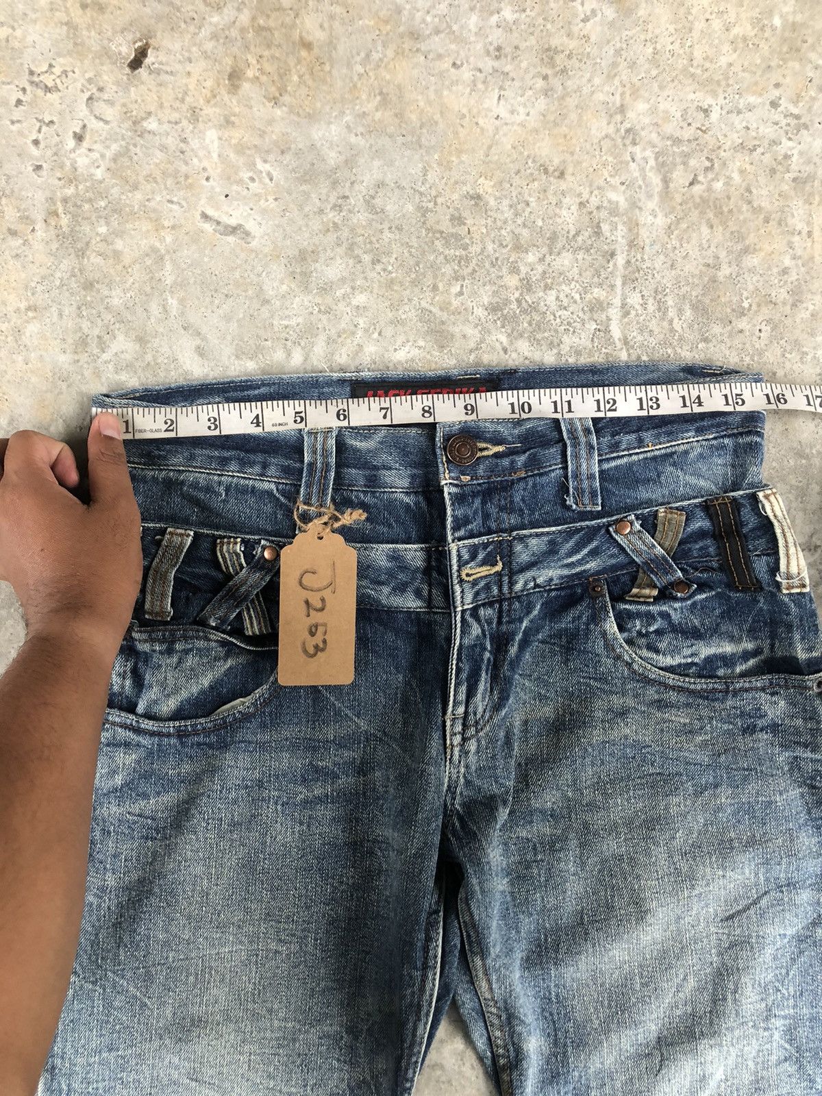 Hysteric Glamour Japanese Jack Serika Double Waist Distressed Jeans ppfm Size US 31 - 13 Thumbnail