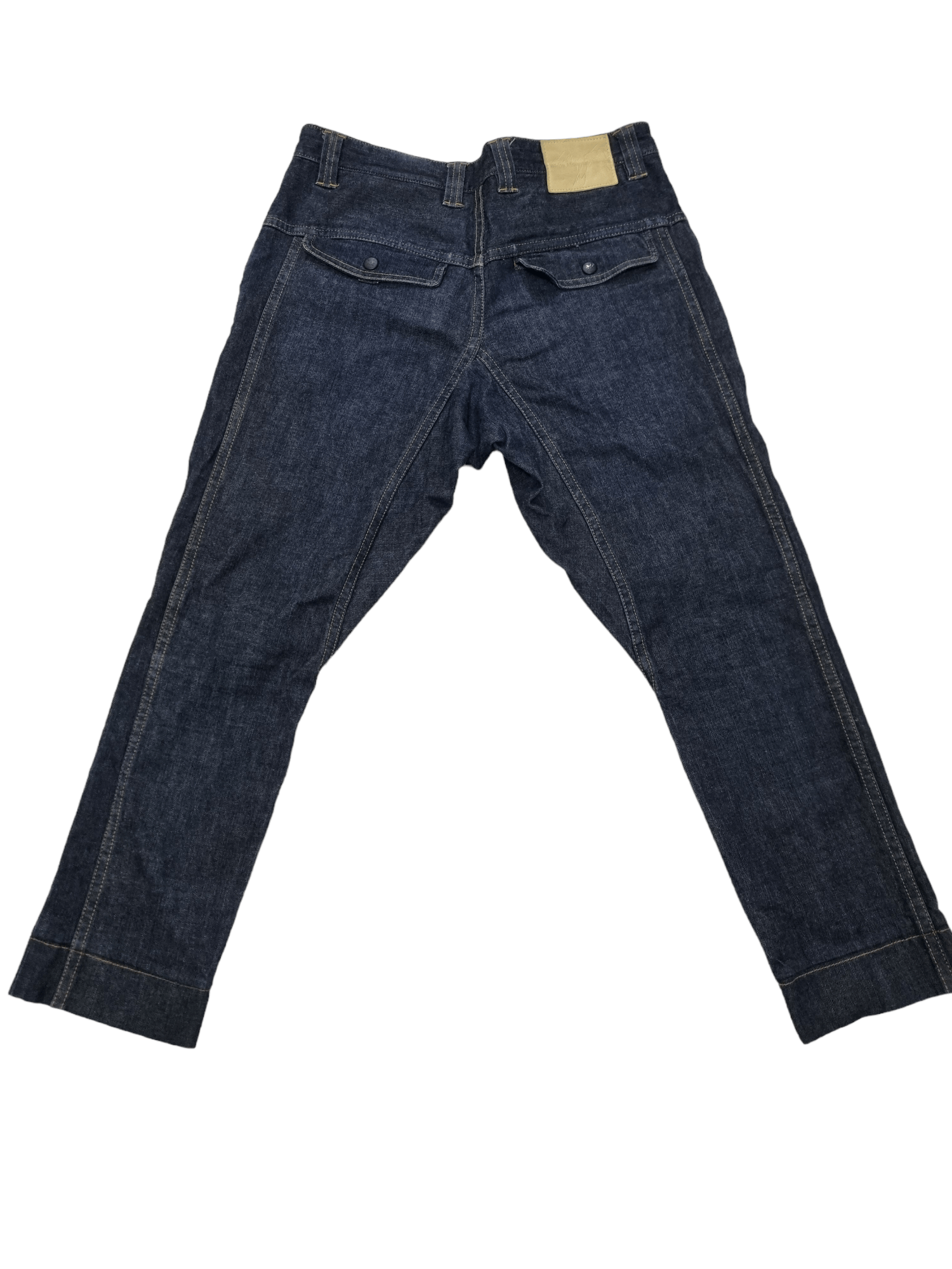 White Mountainering drop crotch denim pants