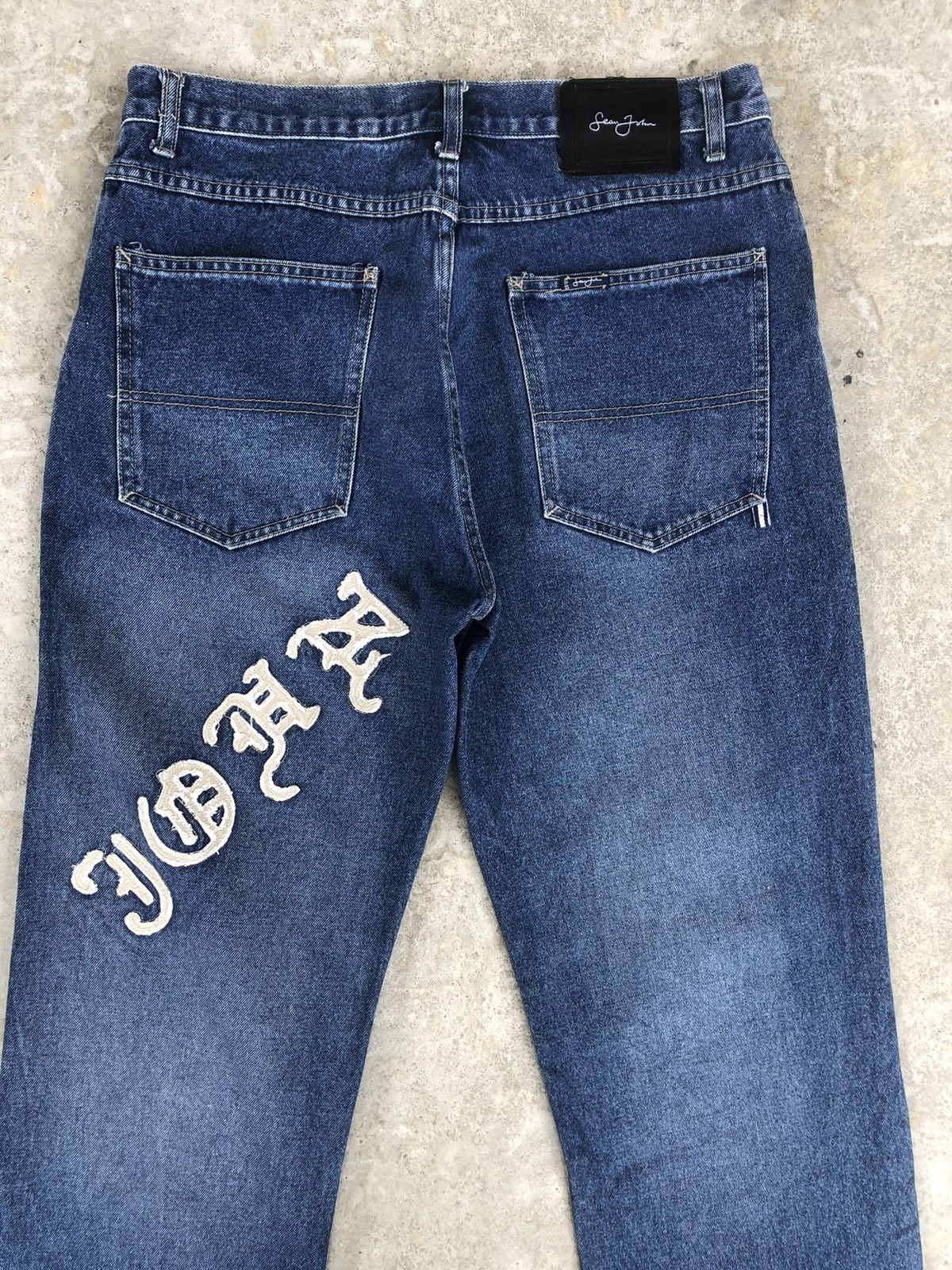 Sean John Sean John Embroidered Jeans Distressed Jeans Size US 33 - 8 Thumbnail