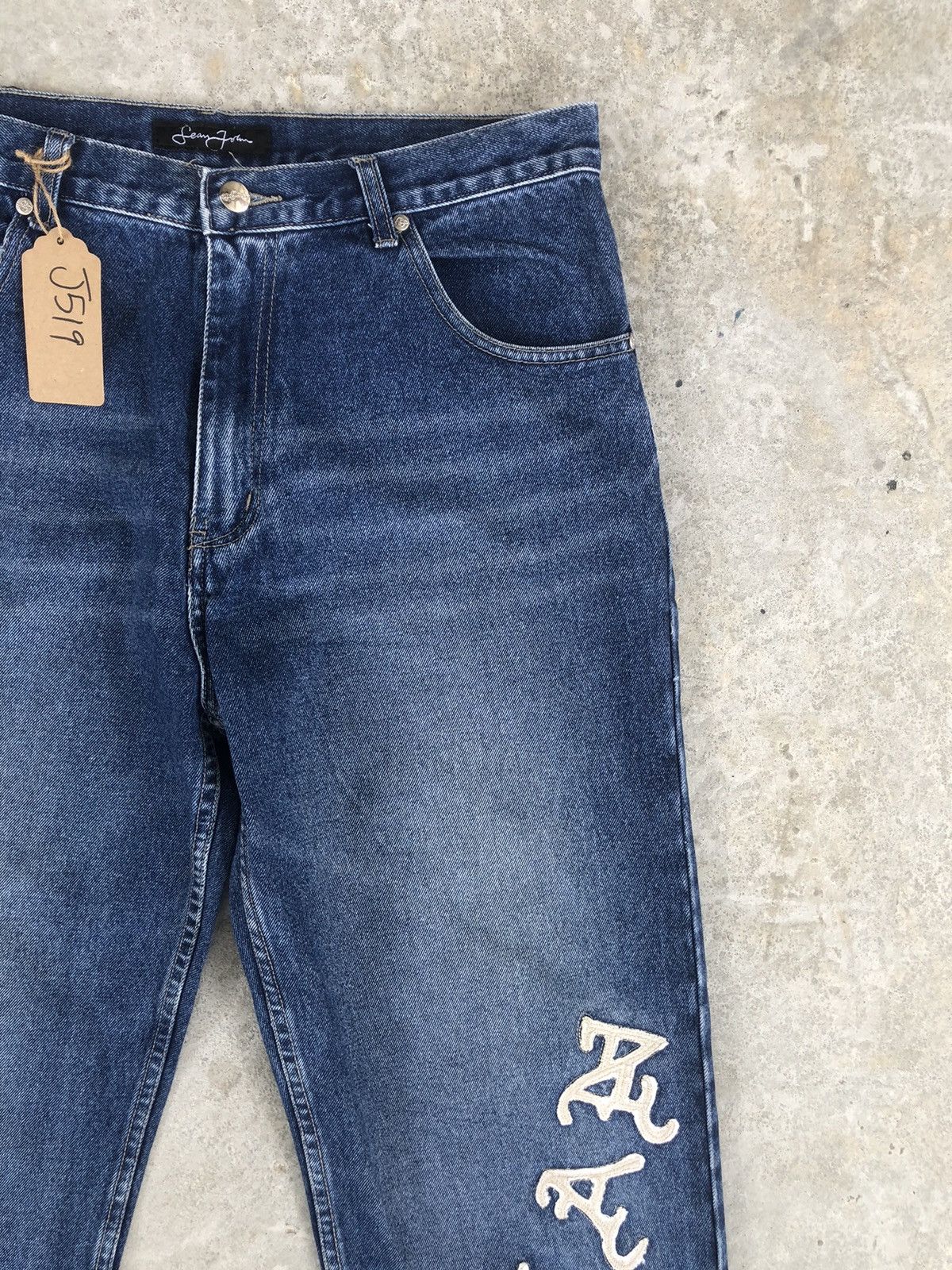 Sean John Sean John Embroidered Jeans Distressed Jeans Size US 33 - 5 Thumbnail