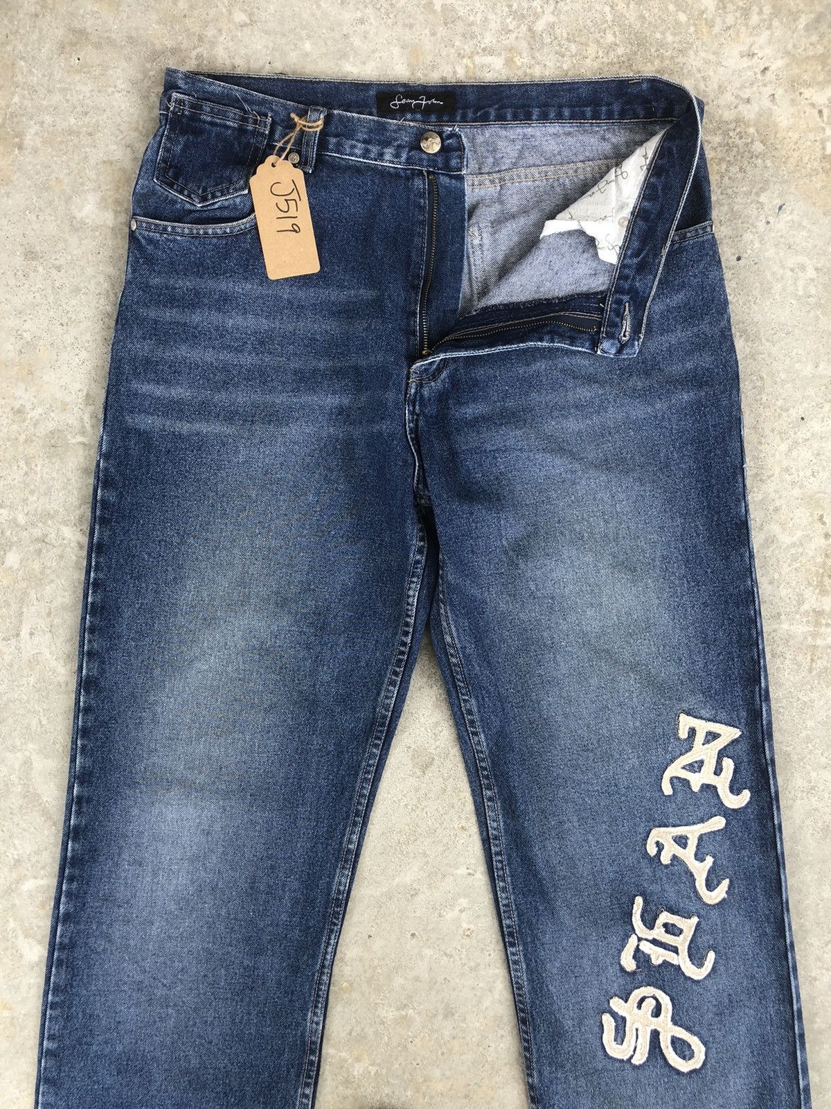 Sean John Sean John Embroidered Jeans Distressed Jeans Size US 33 - 3 Thumbnail