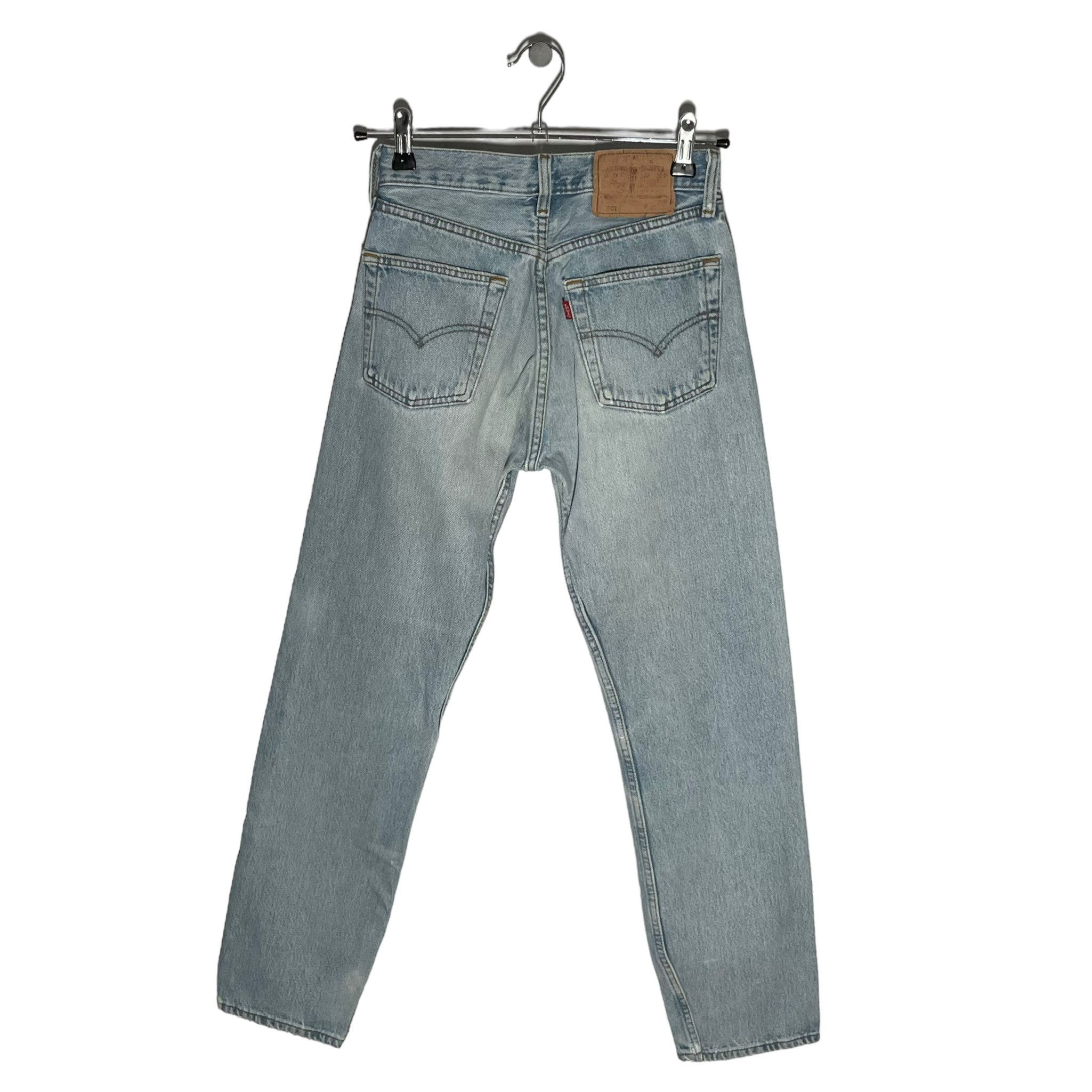 Levis 501 27x29 straight leg jeans baby blue denim vintage