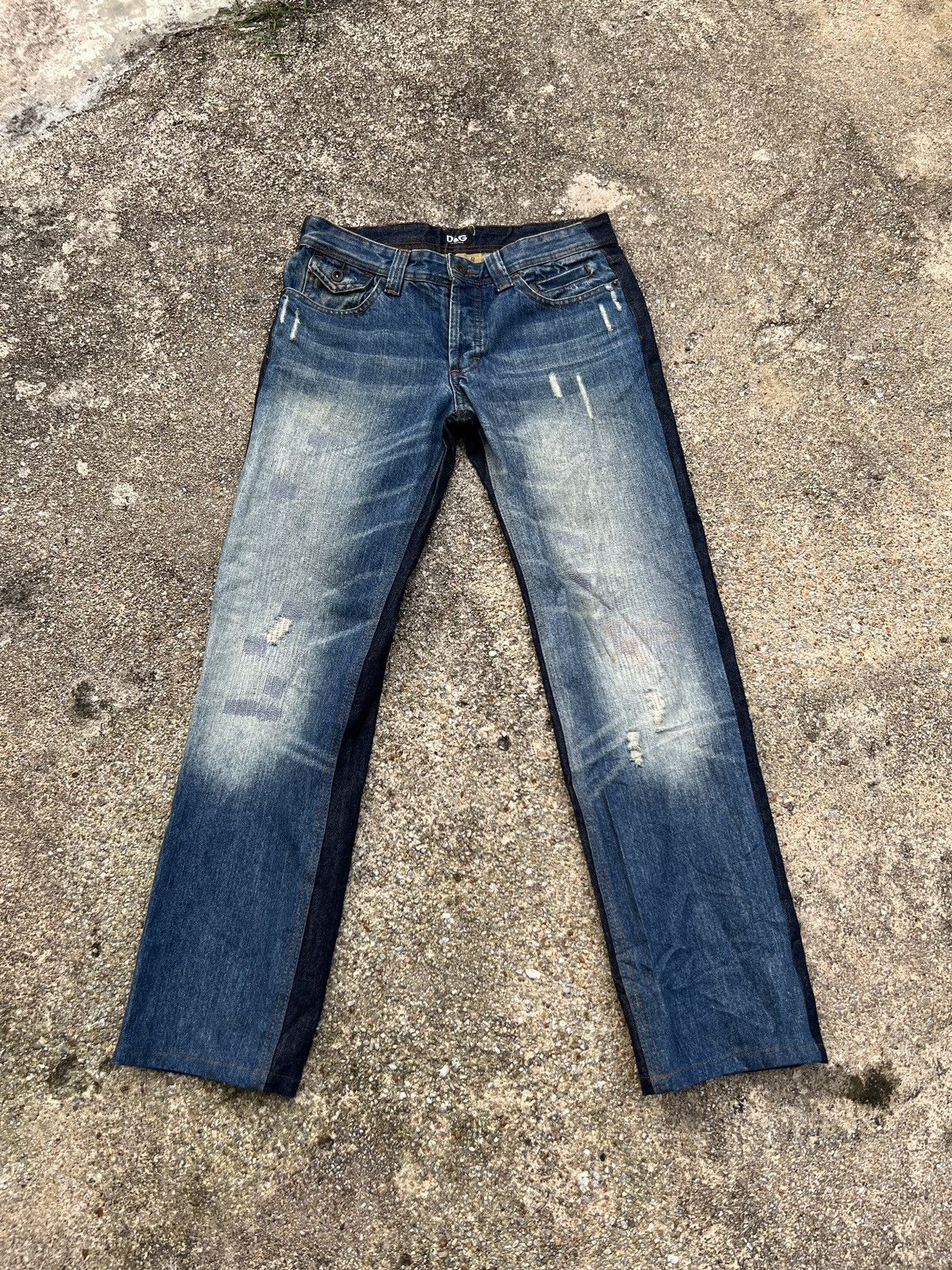 Dolce & Gabbana Dolce & Gabbana Distressed Design Denim Size US 32 / EU 48 - 1 Thumbnail