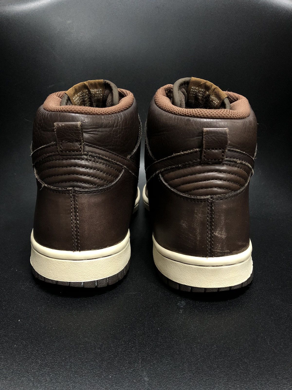 Nike Dunk High Premium Brown Leather 2006 Size US 9 / EU 42 - 4 Thumbnail