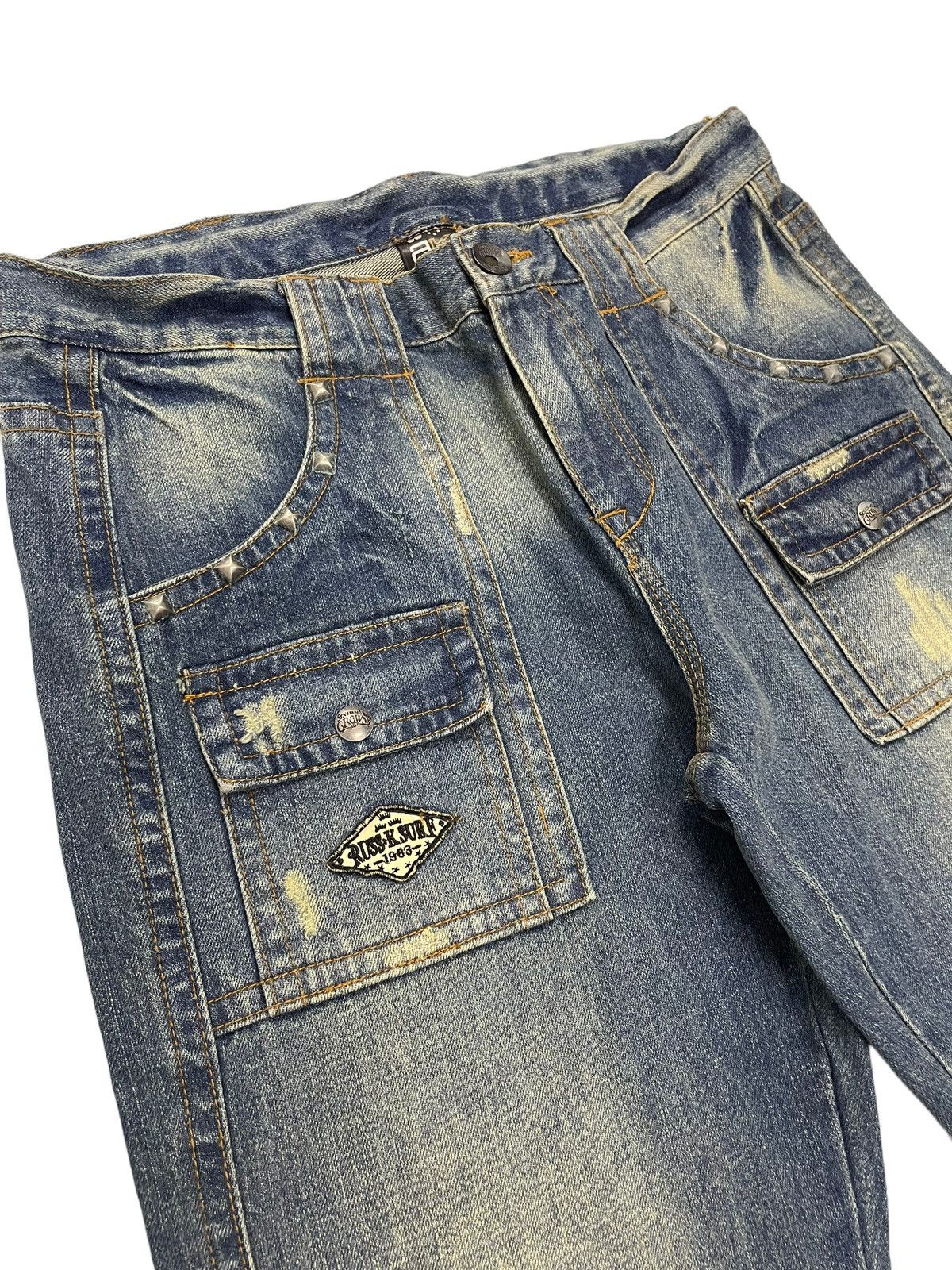 Japanese Brand Vintage RussK Bush Jeans Studded Hysteric Glamour Style Size US 32 / EU 48 - 4 Thumbnail