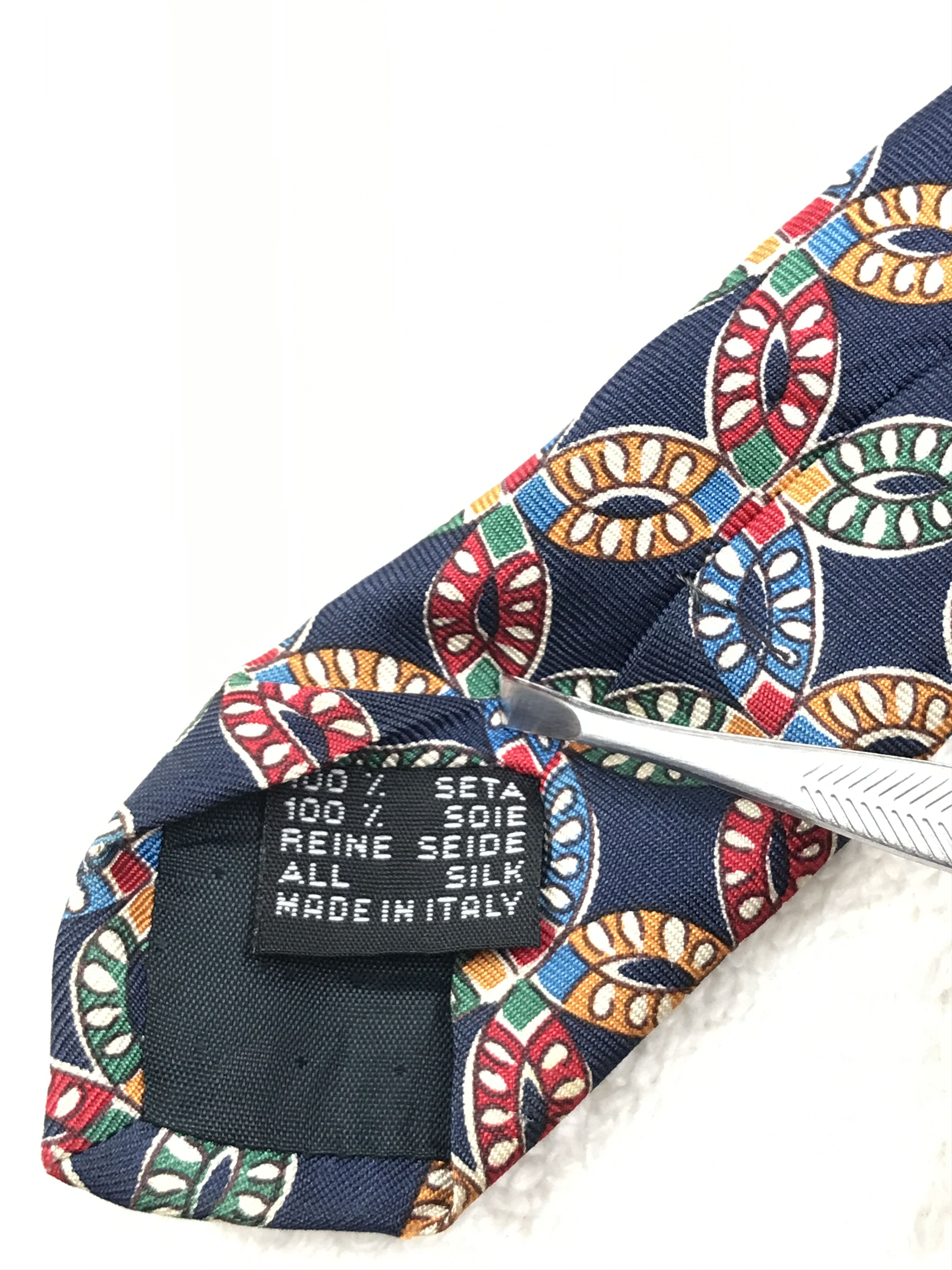 Courreges × Vintage CH301A Vintage Courreges Homme Necktie Pure Silk Size ONE SIZE - 8 Thumbnail